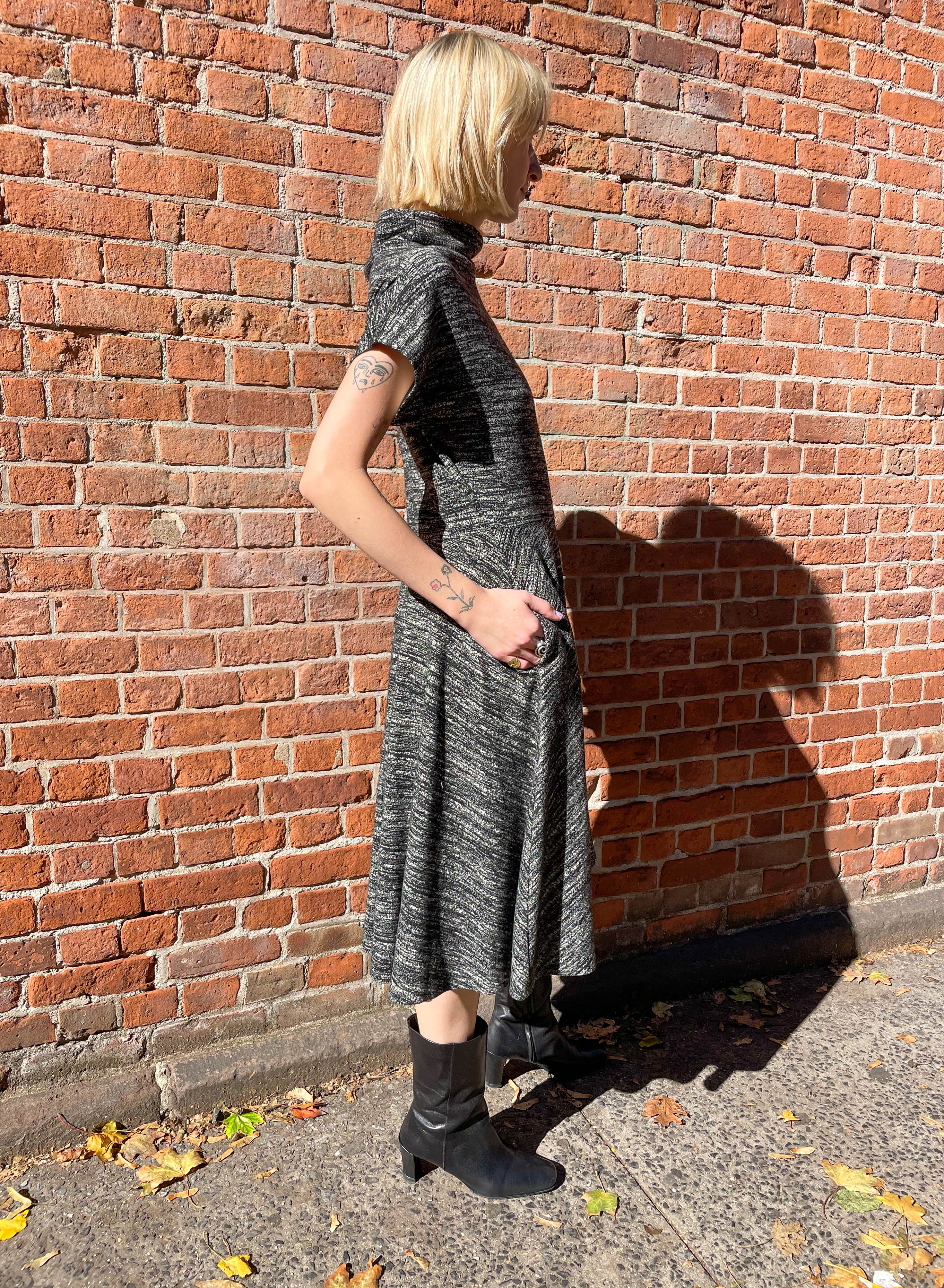 Static Dress - Black/White - M (RESALE ITEM)
