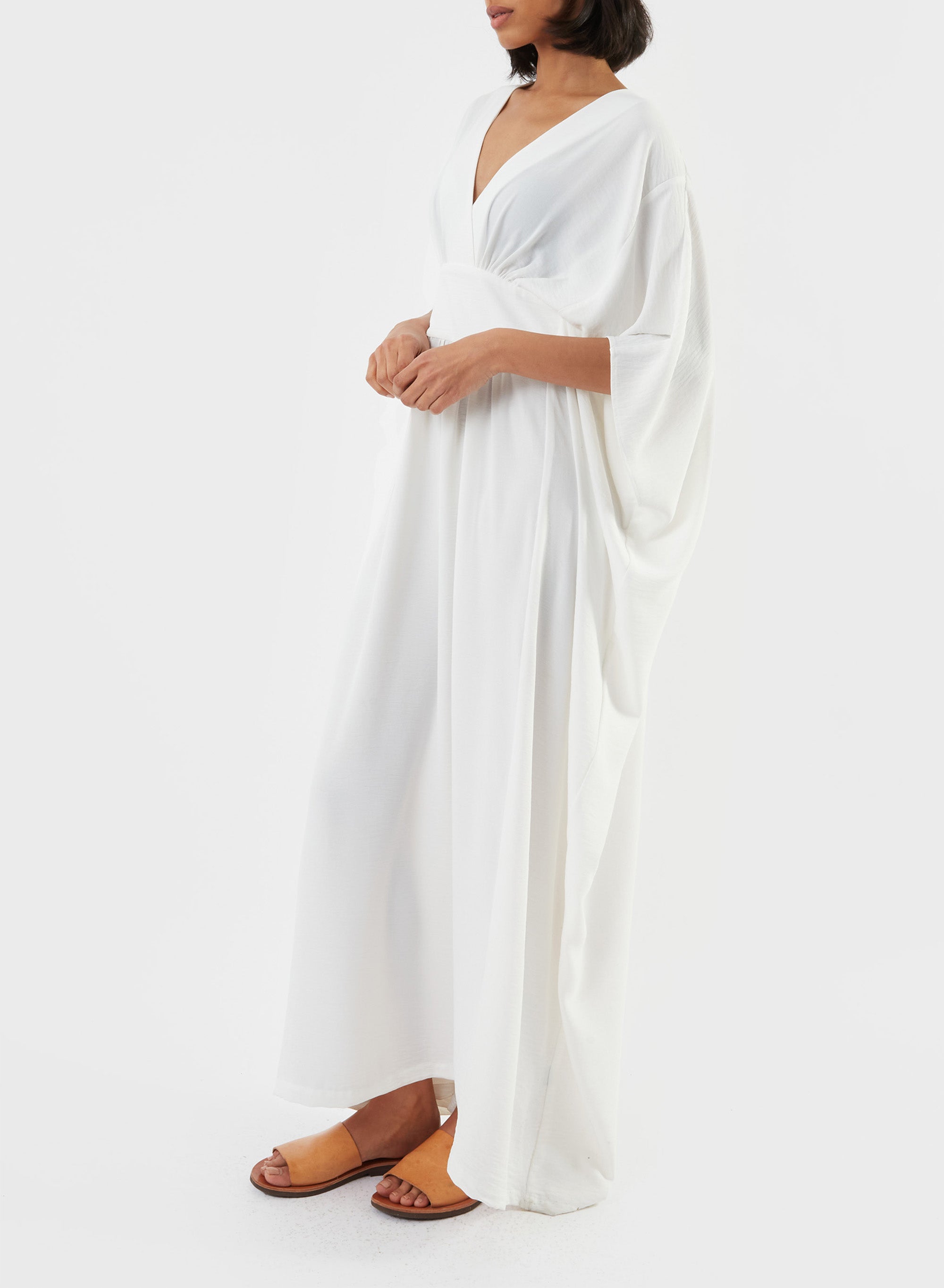 White Kaftan - Meg - Made in NYC