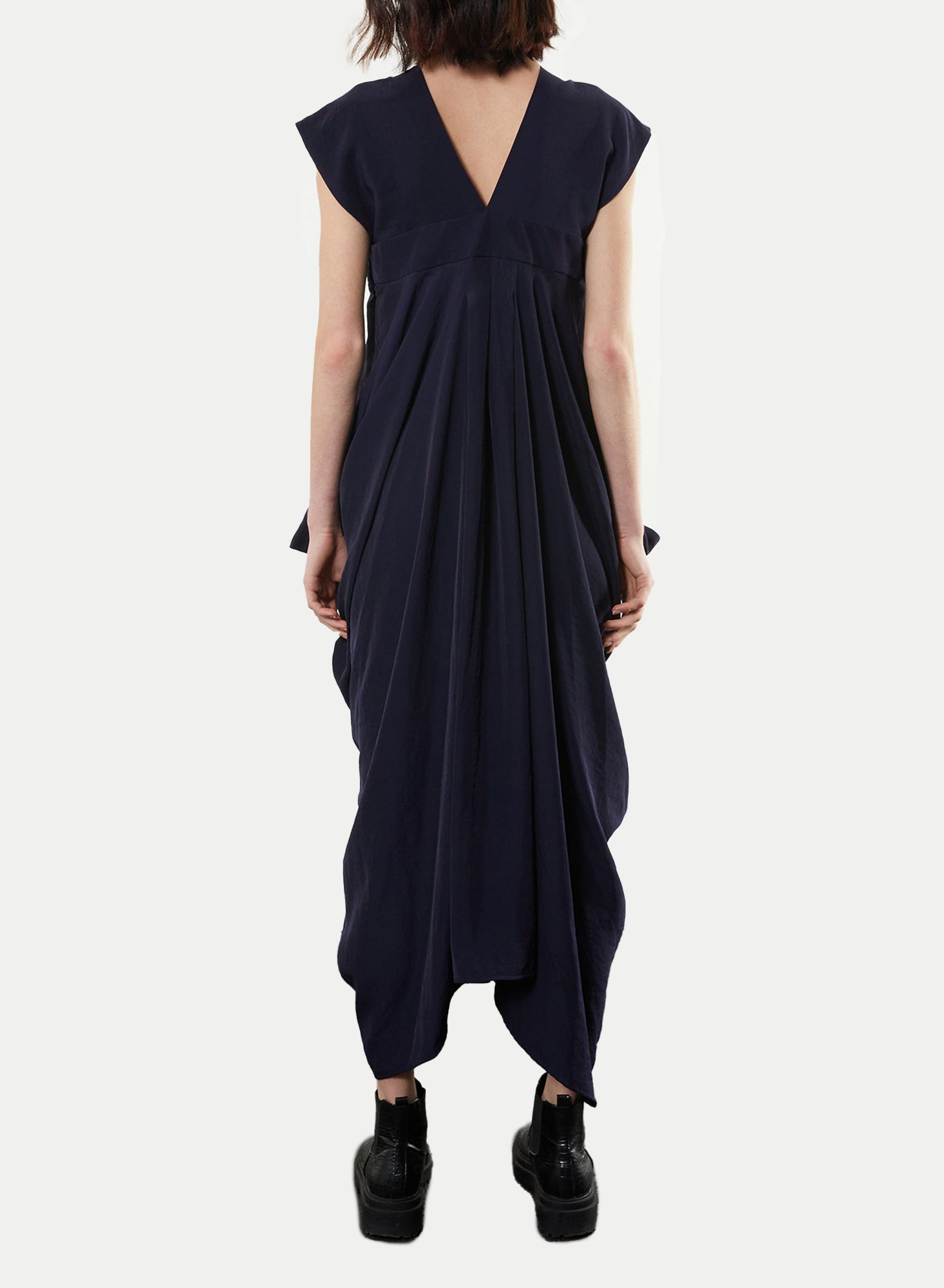 Wide Strap Dress - Navy - Meg - Made in Canada