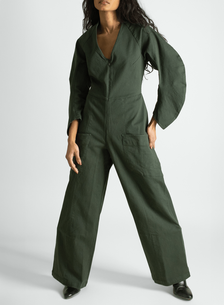 Angles Jumpsuit - Olive - Meg Canada