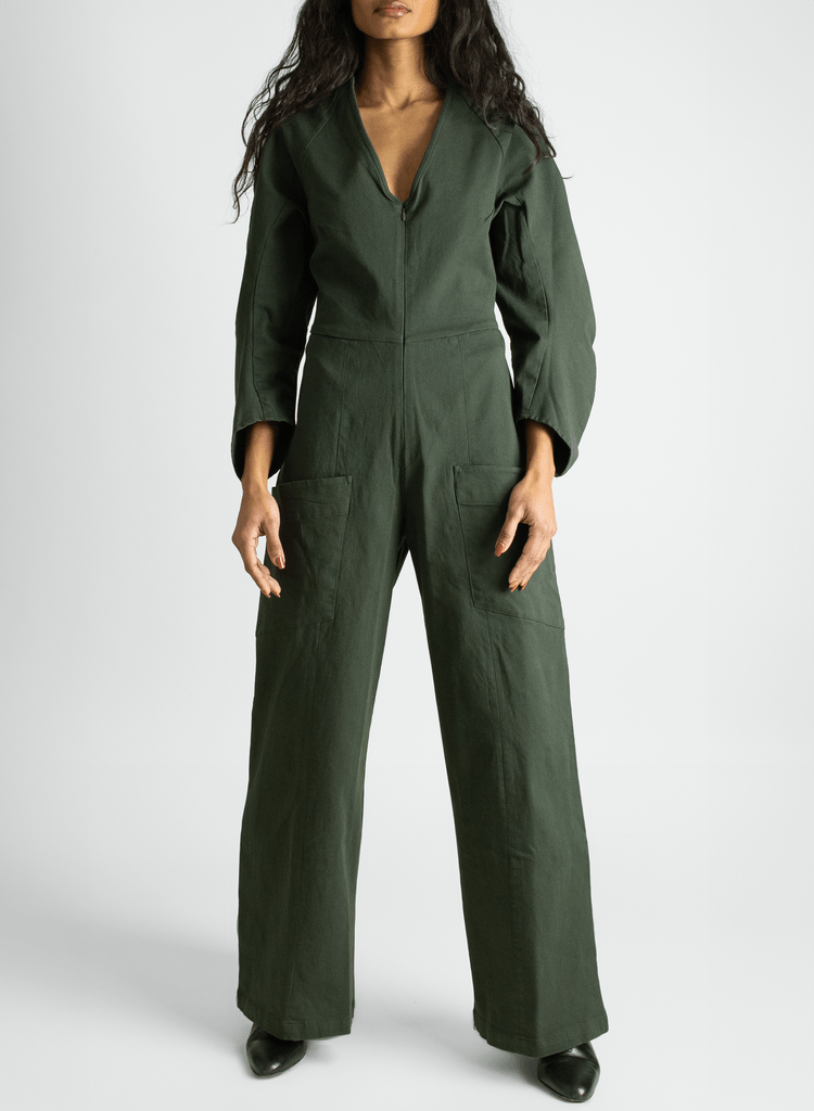 Angles Jumpsuit - Olive - Meg Canada