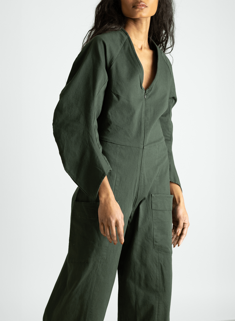 Angles Jumpsuit - Olive - Meg Canada