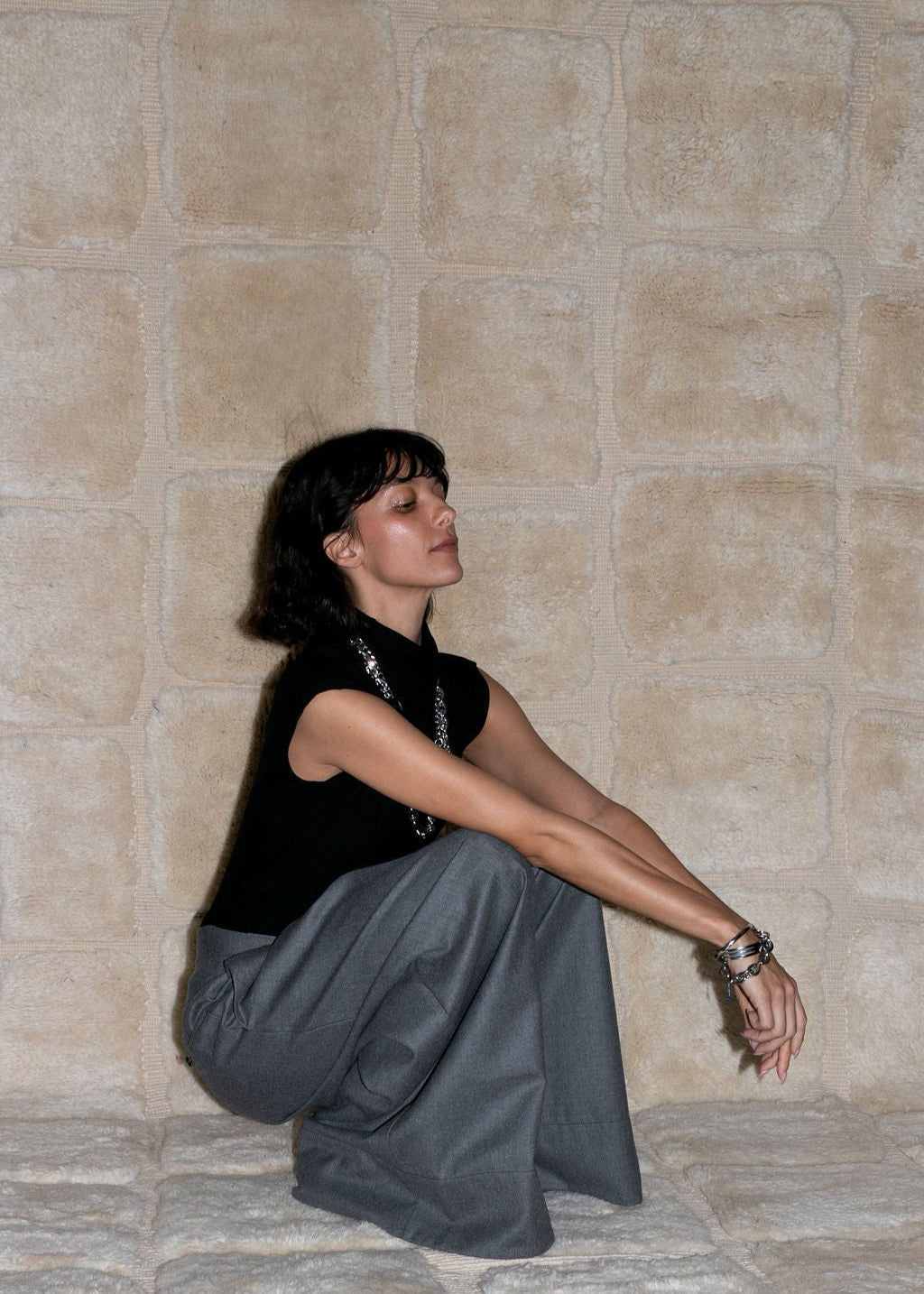 Atlas Slouchy Trouser - Grey (Pre - Order) - Meg