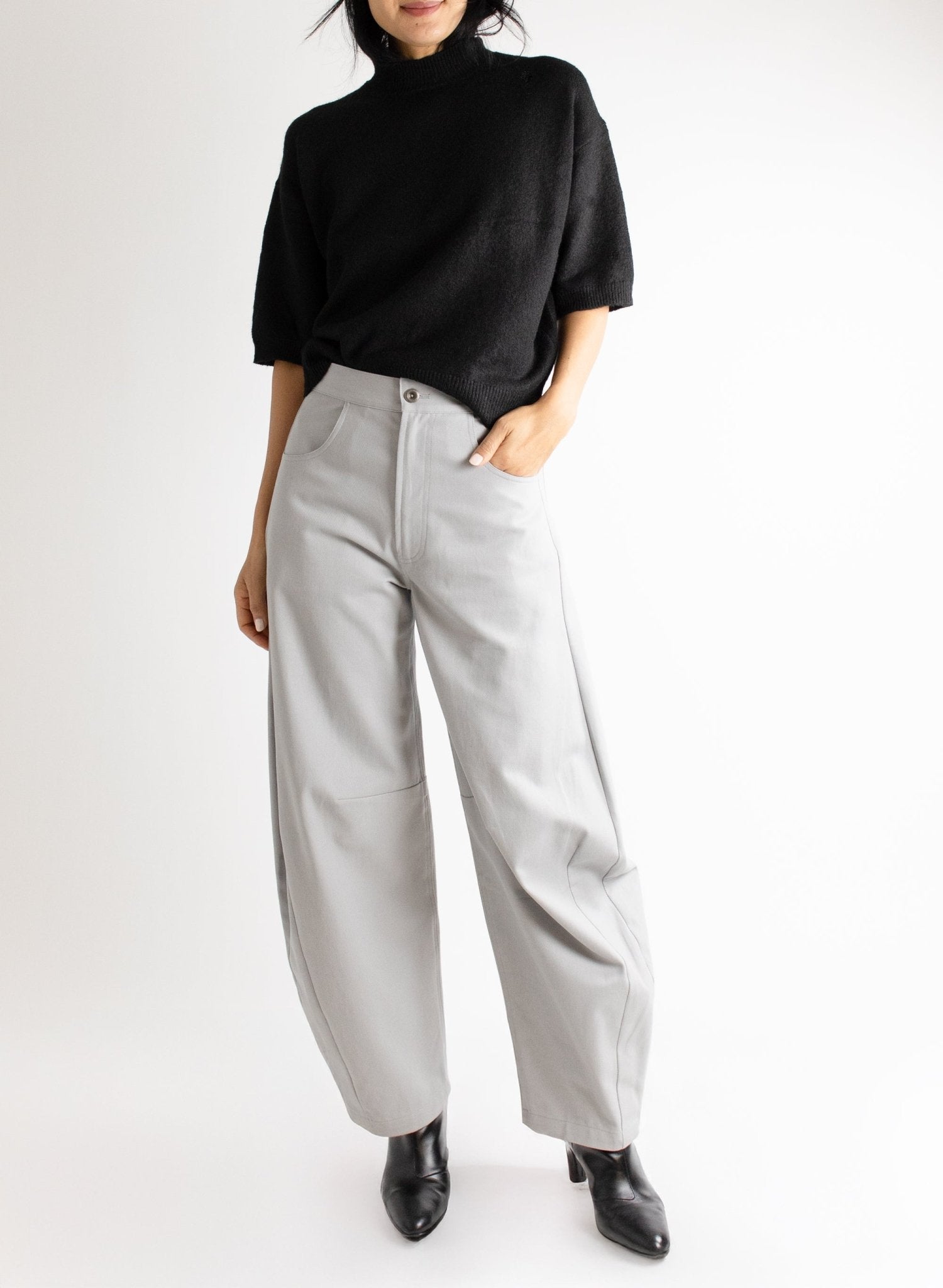 Barrel Jean - Chalk - Meg - Made in NYC