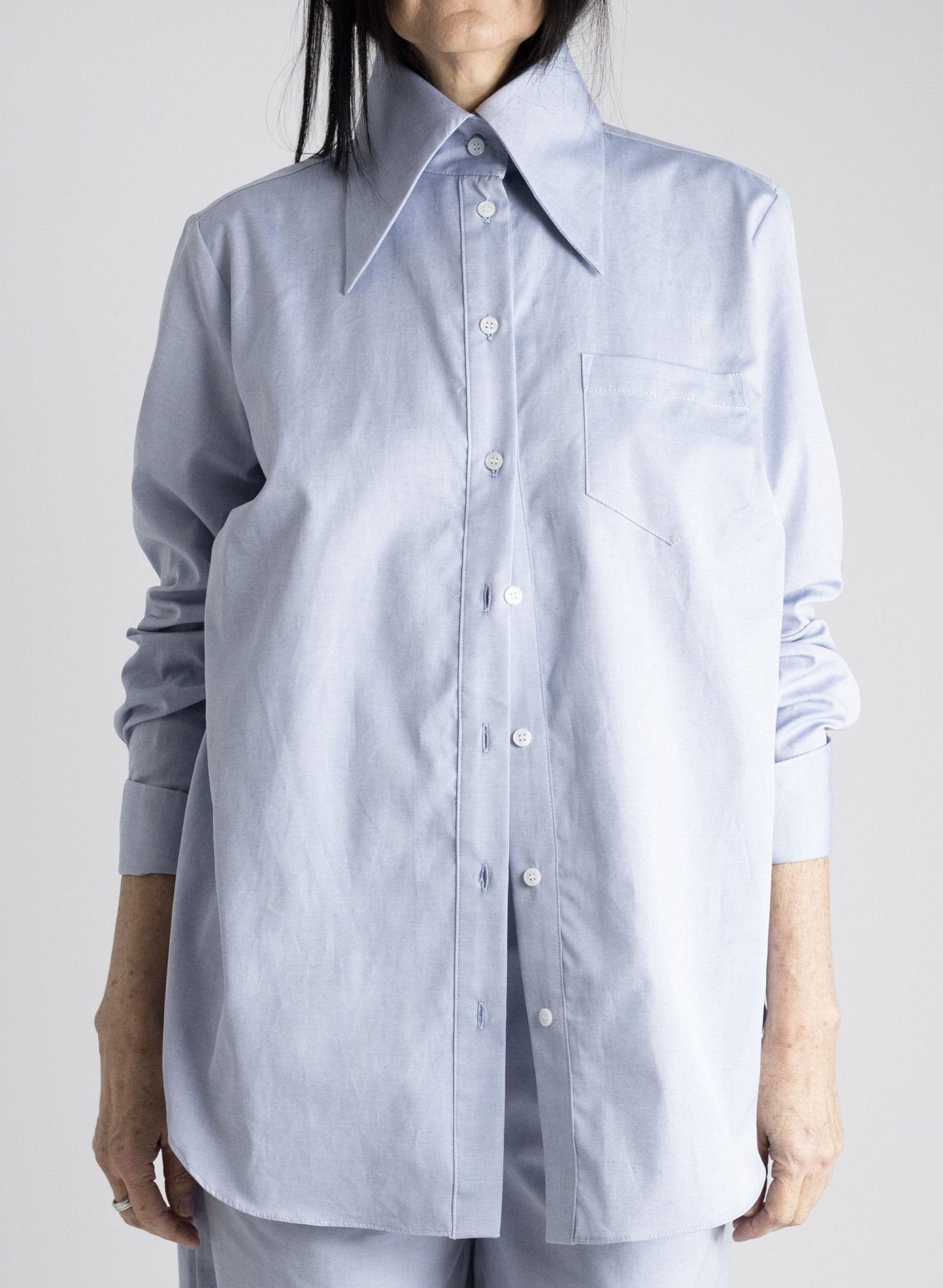 Big Collar Shirt - Oxford Blue - Meg