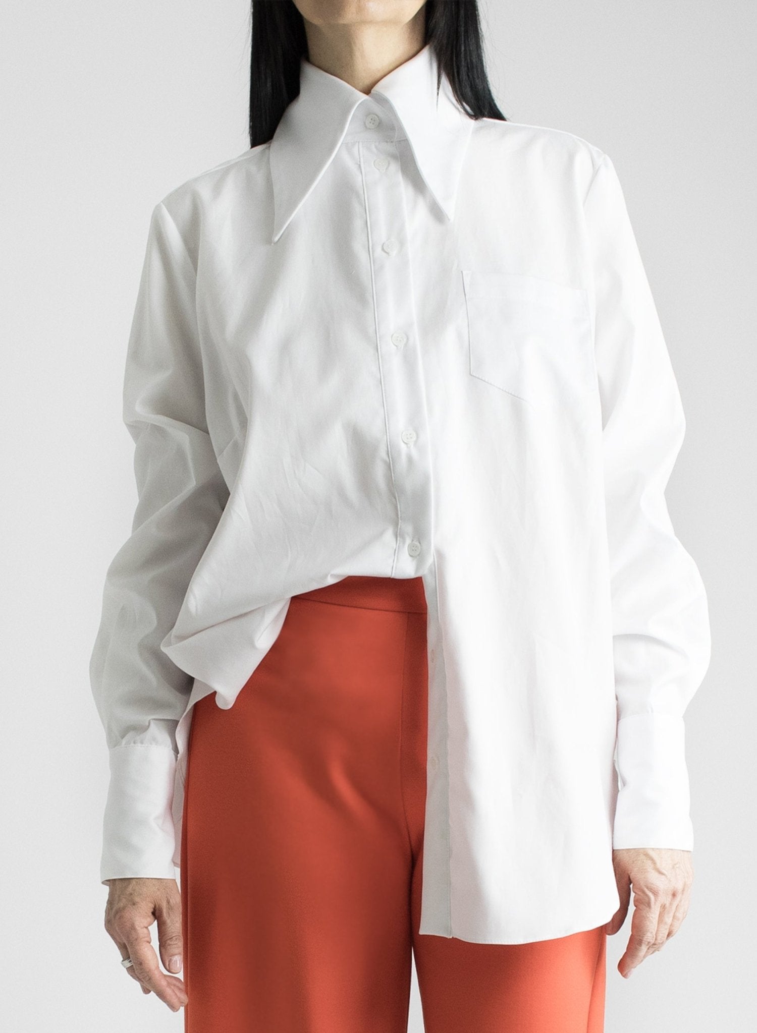 Big Collar Shirt - White - Meg