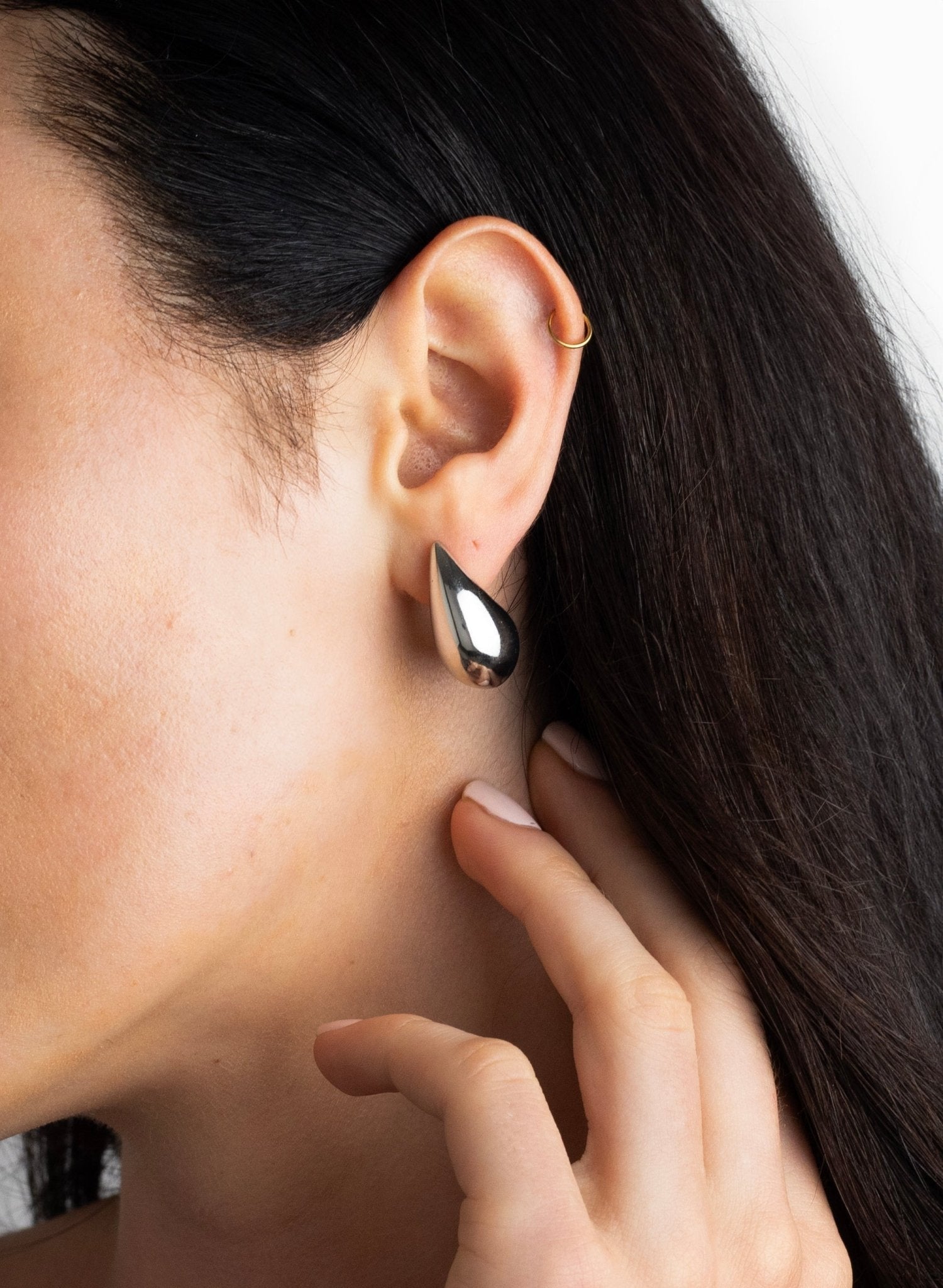 Blue Sky - Droplet Earrings - Silver - Meg