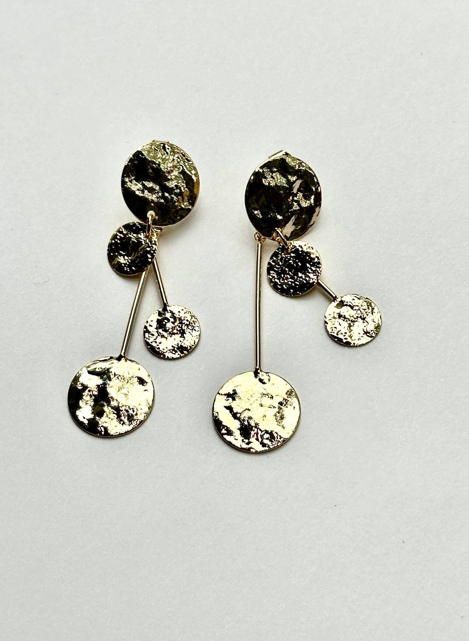 Blue Sky - Sparkle Dangle Earrings - Gold - Meg