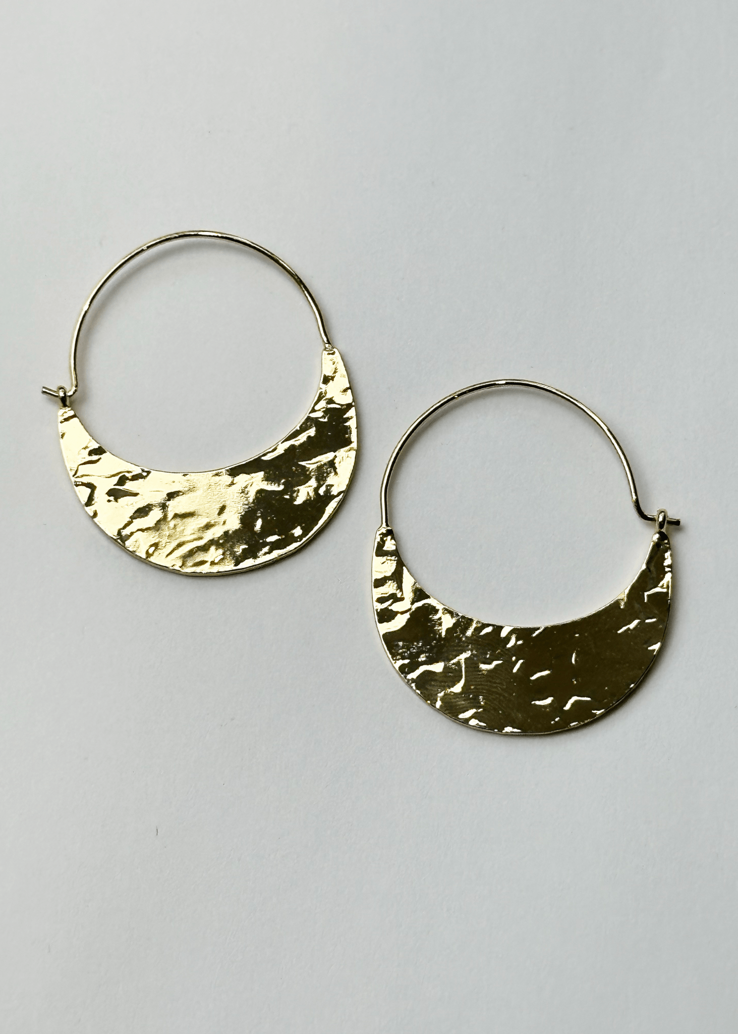 Blue Sky - Sparkle Hoop Earrings - Gold - Meg