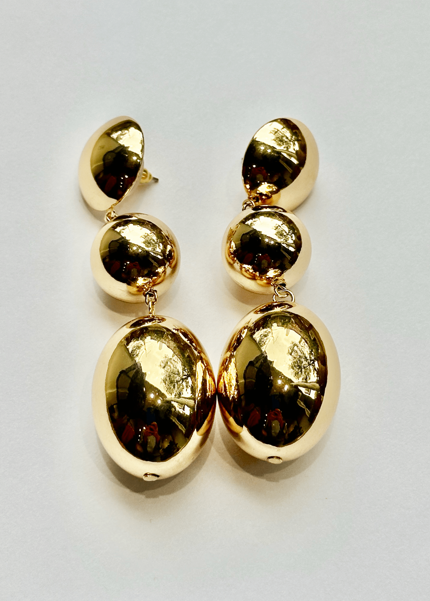 Blue Sky - Triple Drop Earrings - Gold - Meg