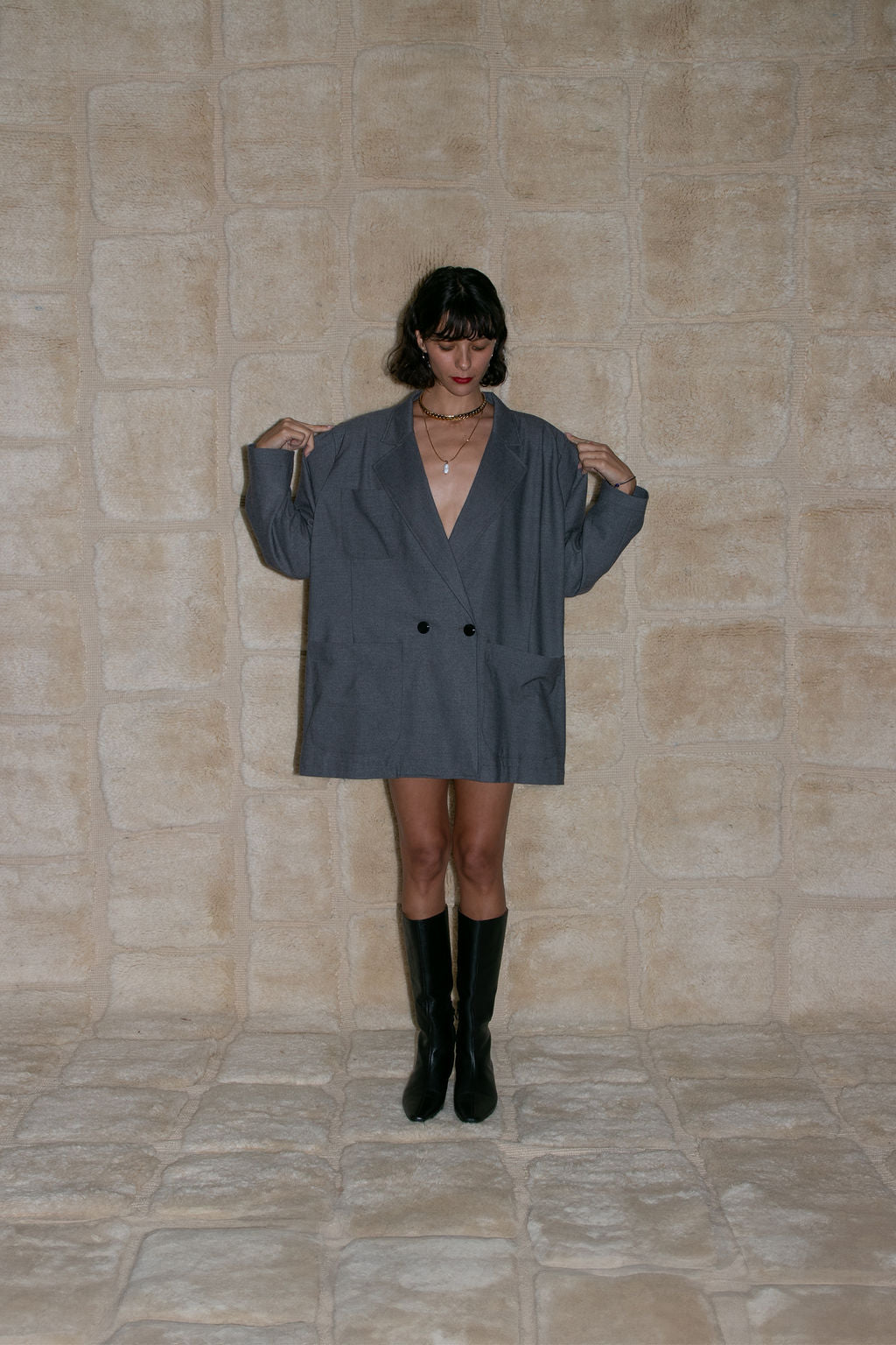 Cape Jacket - Charcoal (Pre - Order) - Meg