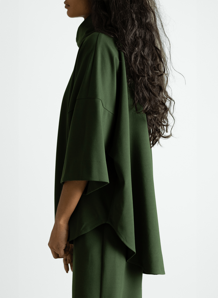 Flared Sleeve Turtleneck - Olive - Meg Canada