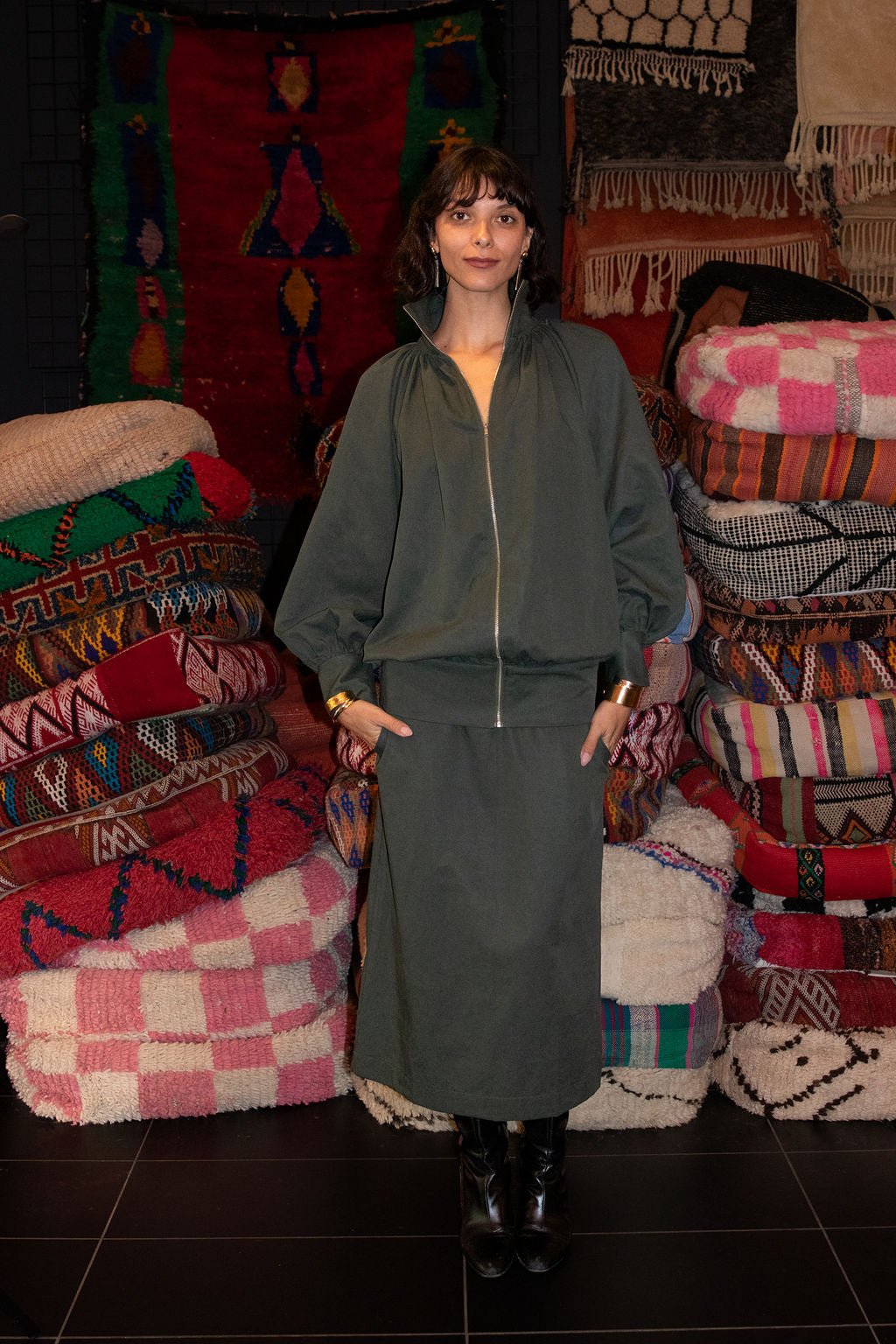 Marketplace Skirt - Olive Twill (Pre - Order) - Meg