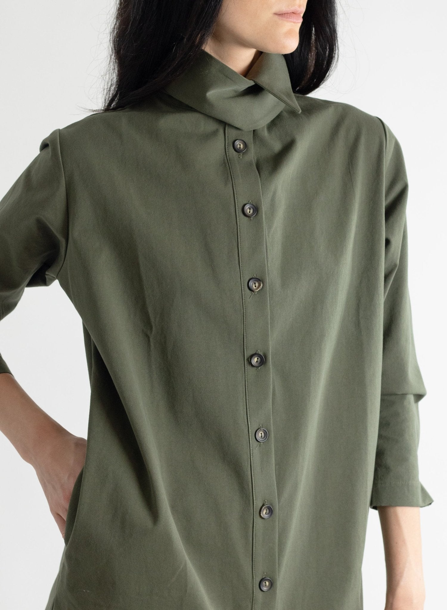 Mercado Dress - Army - Meg - Made in Canada