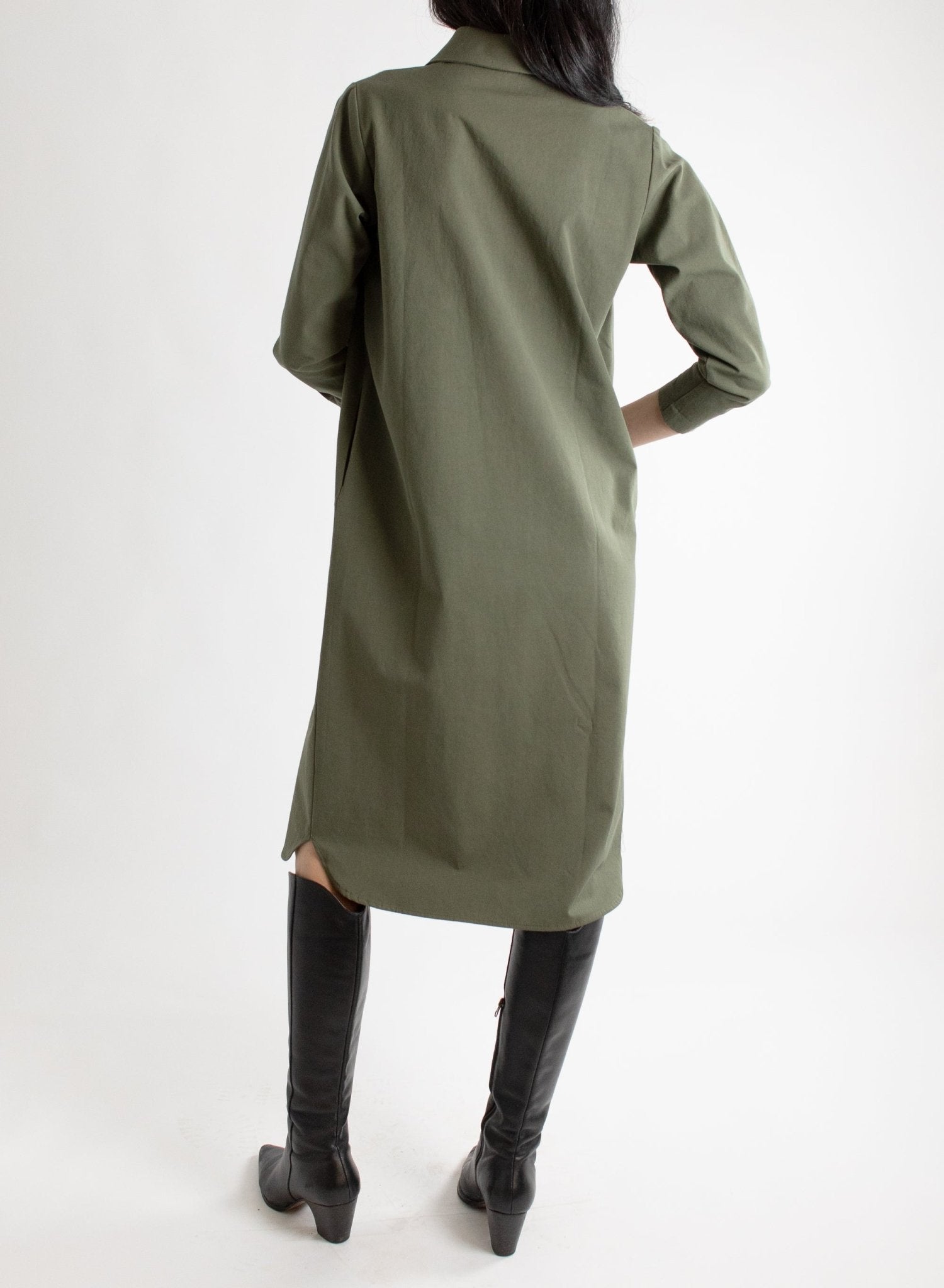 Mercado Dress - Army - Meg - Made in Canada