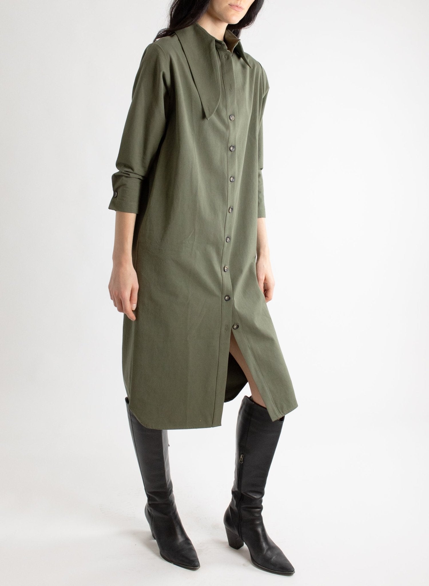 MMercado Dress - Army - Meg - Made in Canada