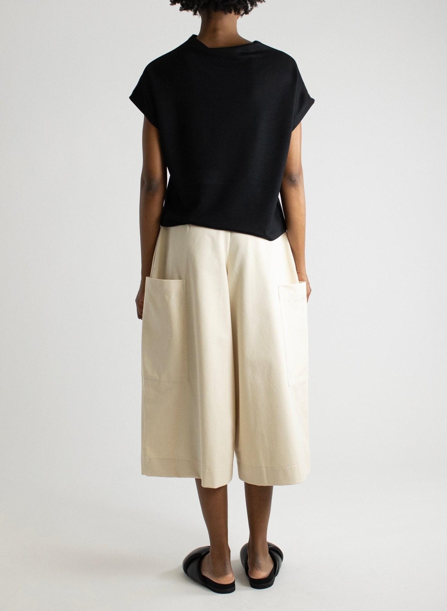 Mock Neck Tee - Black - Meg