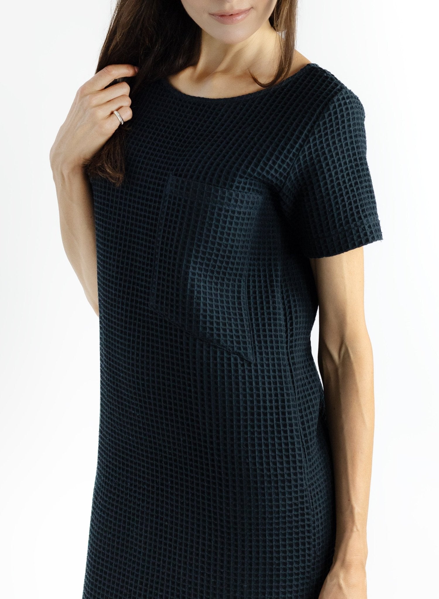 Pocket T-Shirt Dress - Black - Meg