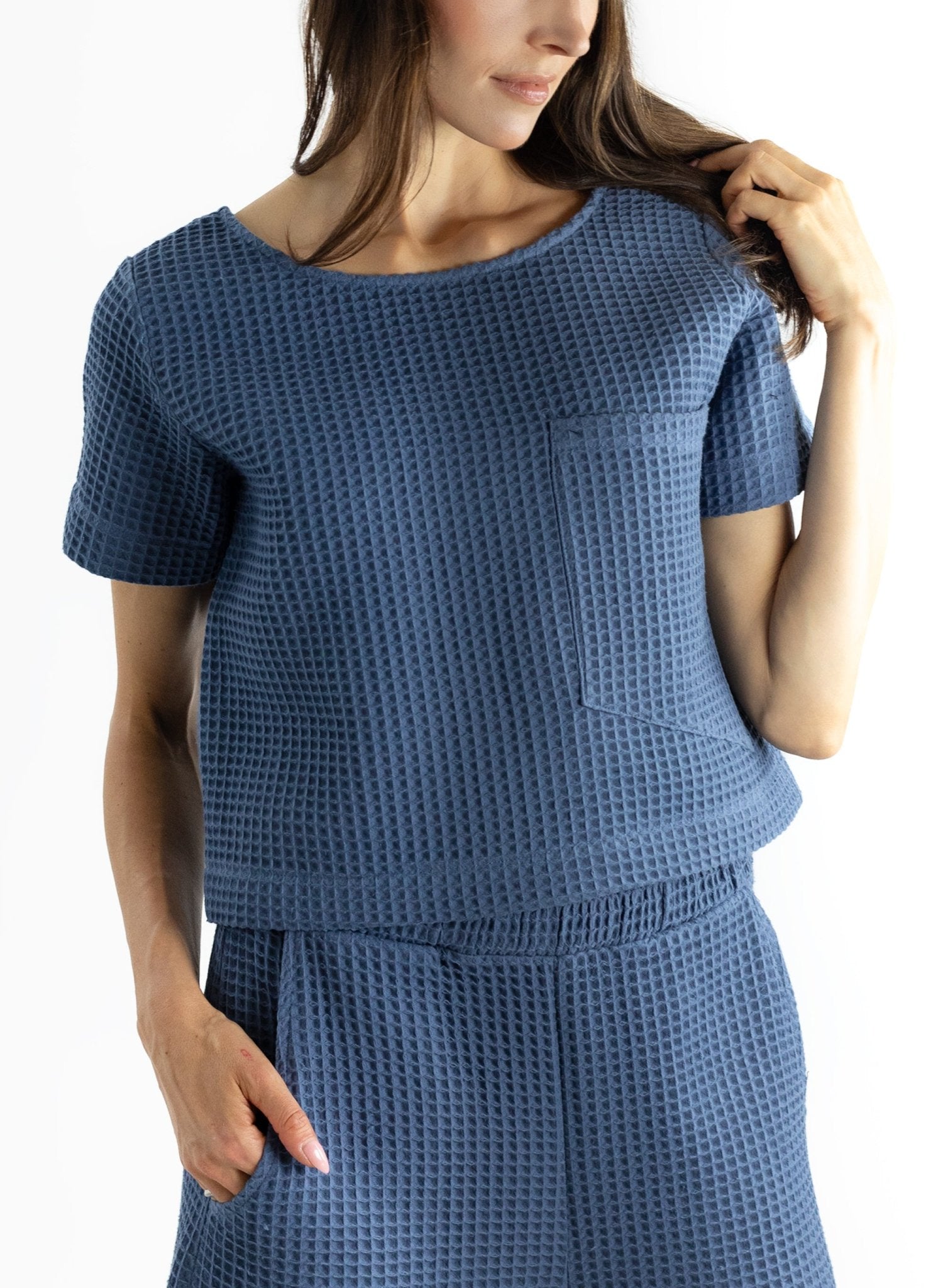 Pocket Tee - Steel Blue - Meg