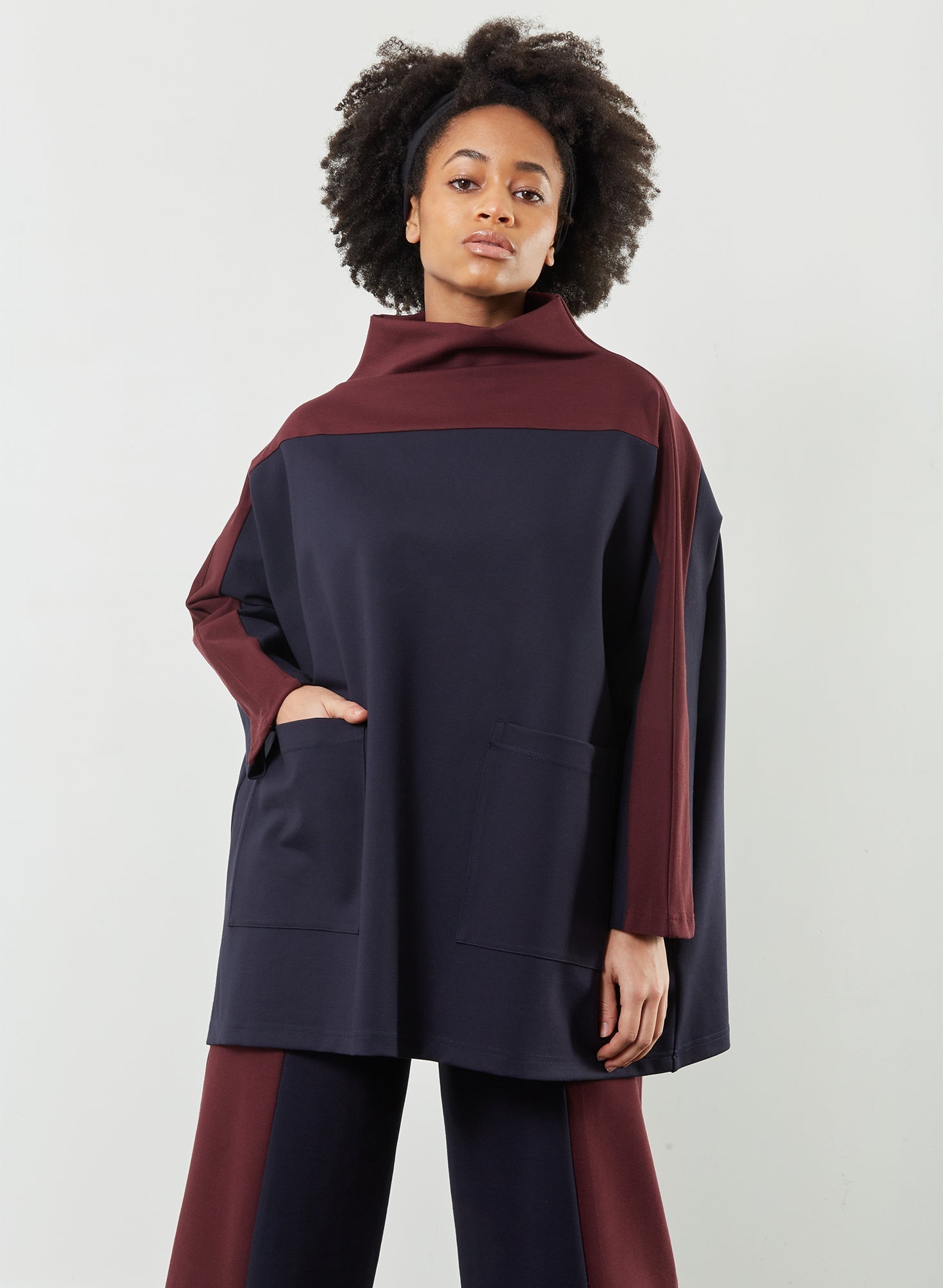 Two-Toned Titan Tunic - Navy/Porto - Meg - Made in Canada