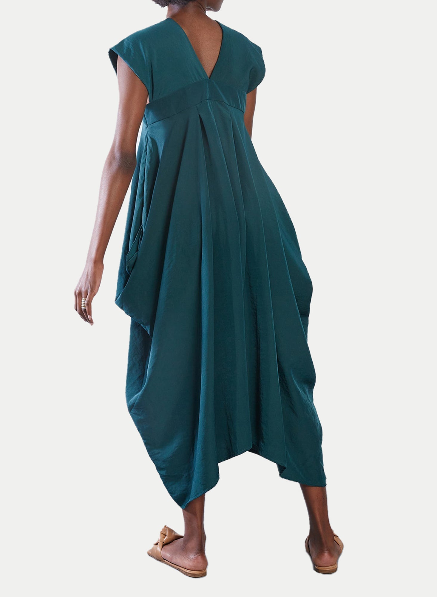 Wide Strap Dress - Forest - Meg - Made in Canada