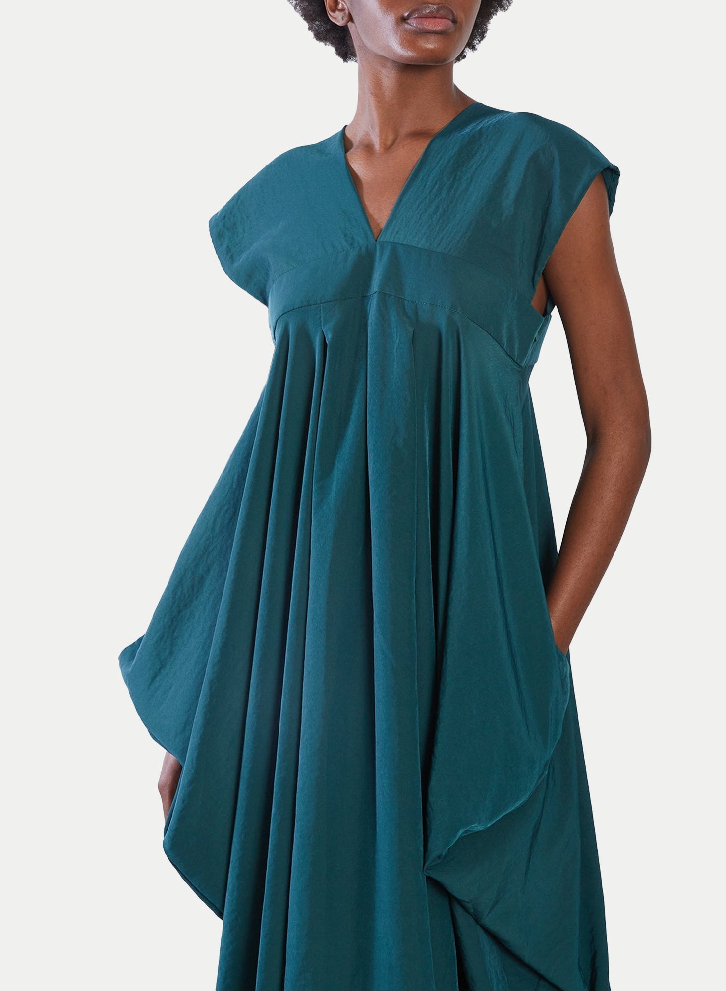 Wide Strap Dress - Forest - Meg - Made in Canada