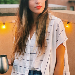 A Striped Button Up Made for Summer