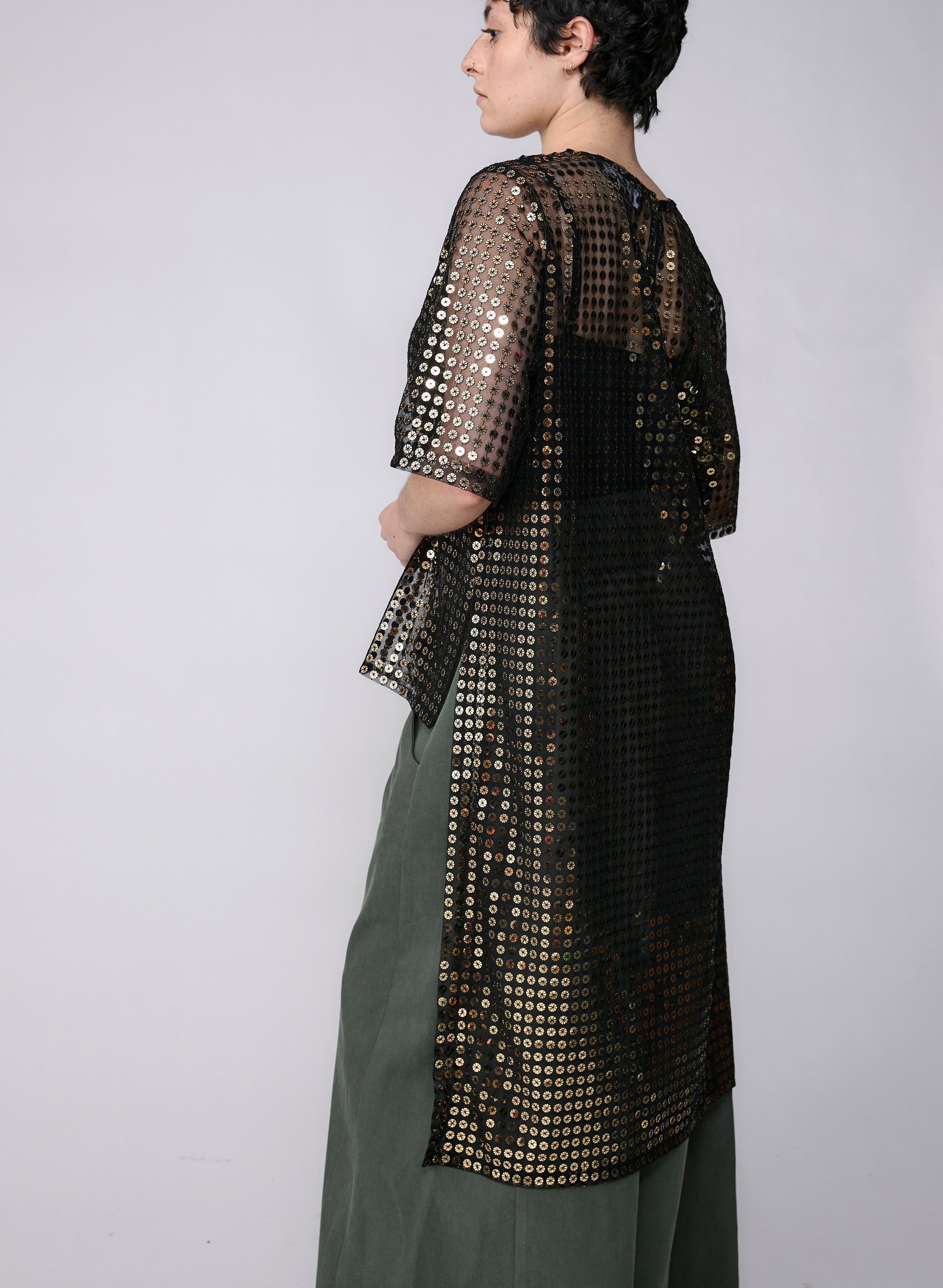 Casablanca Tee - Gold Sequin