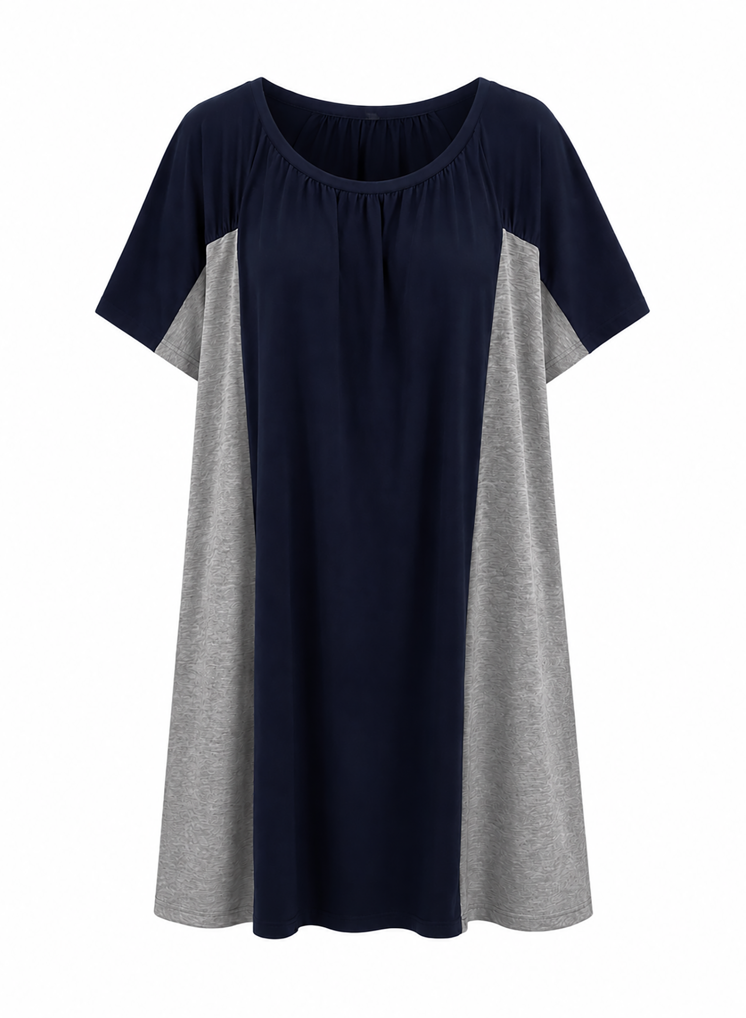 Hat Trick Two-Tone Dress - Navy/Grey (PRE-ORDER)