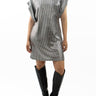 80's Dress - Silver (Pre - Order) - Meg