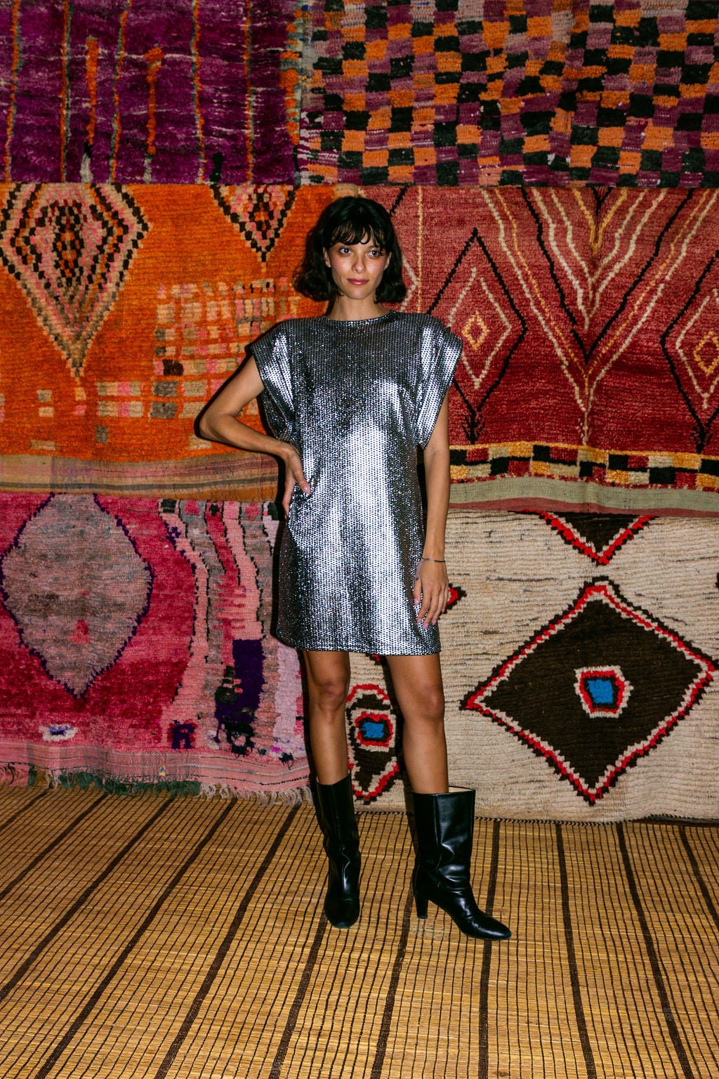 80's Dress - Silver (Pre - Order) - Meg