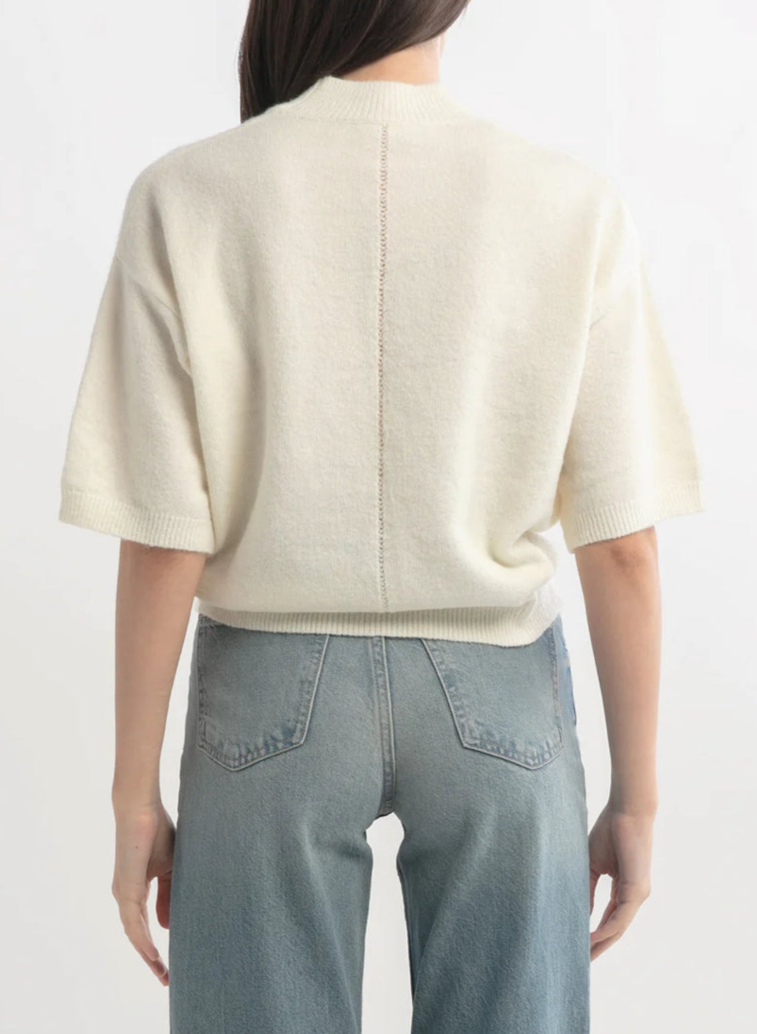 Half Sleeve Sweater - Ivory