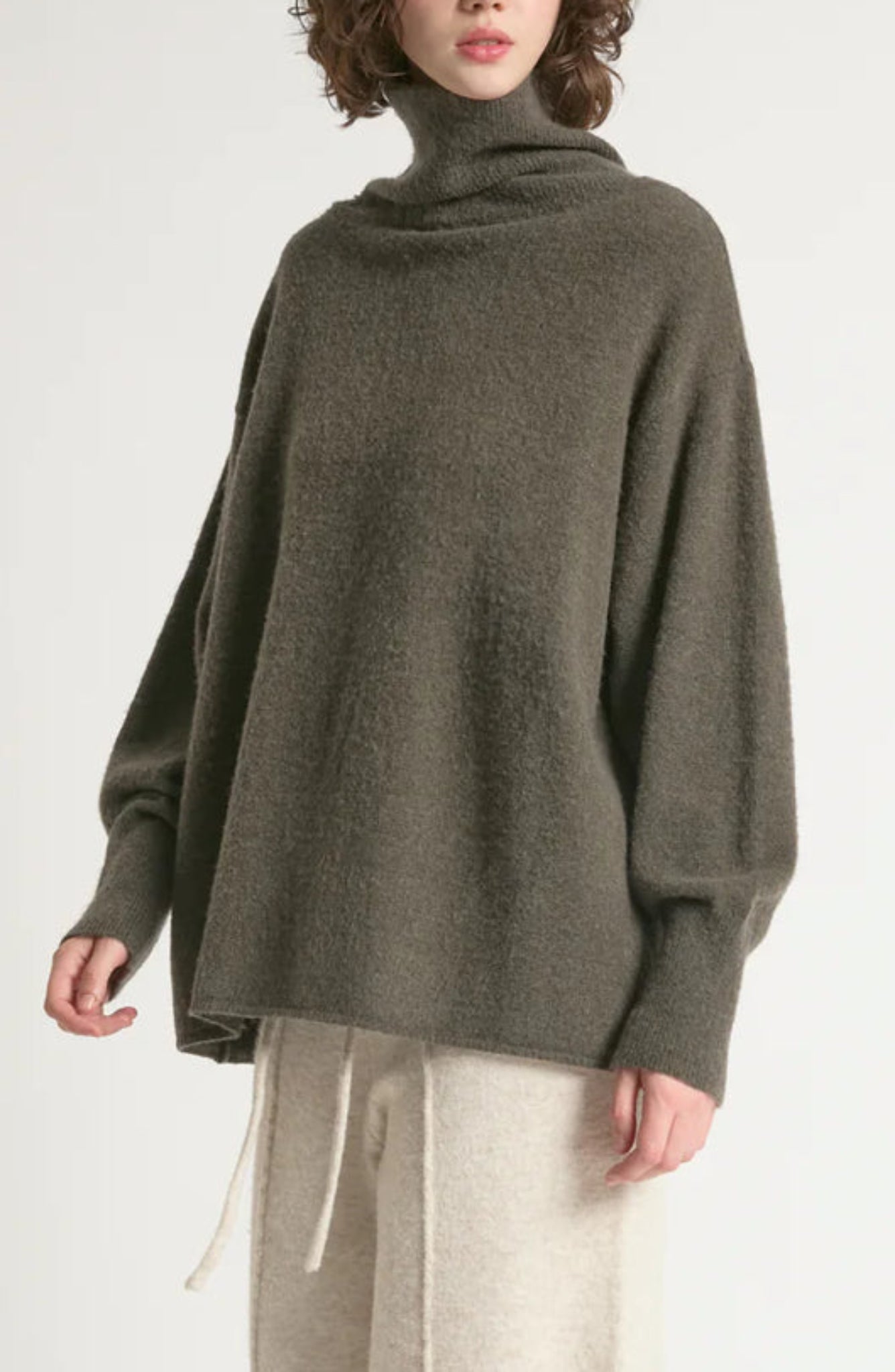Slouch Turtleneck Sweater - Hazel