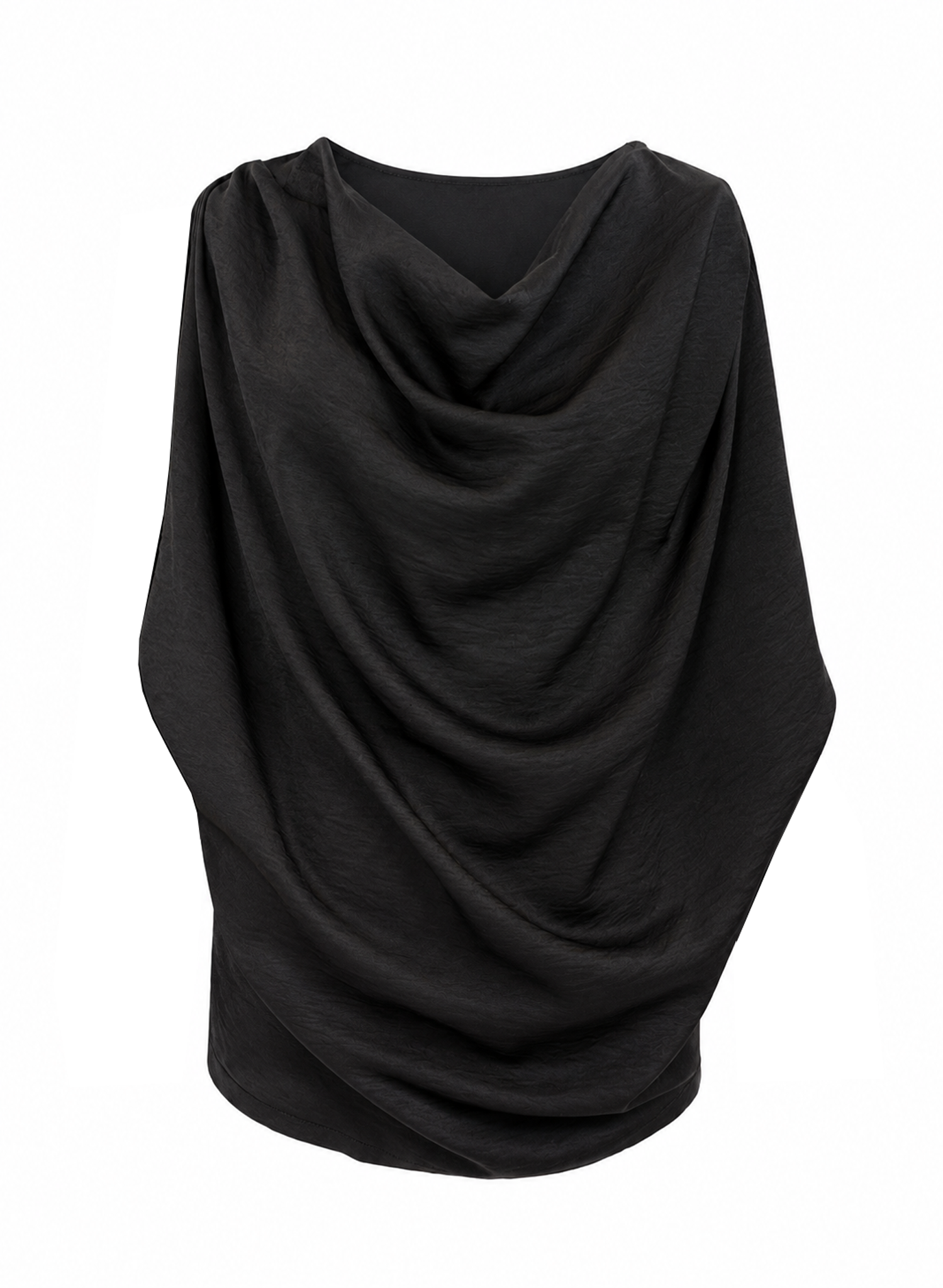 Overtime Cowl Top - Black (PRE-ORDER)