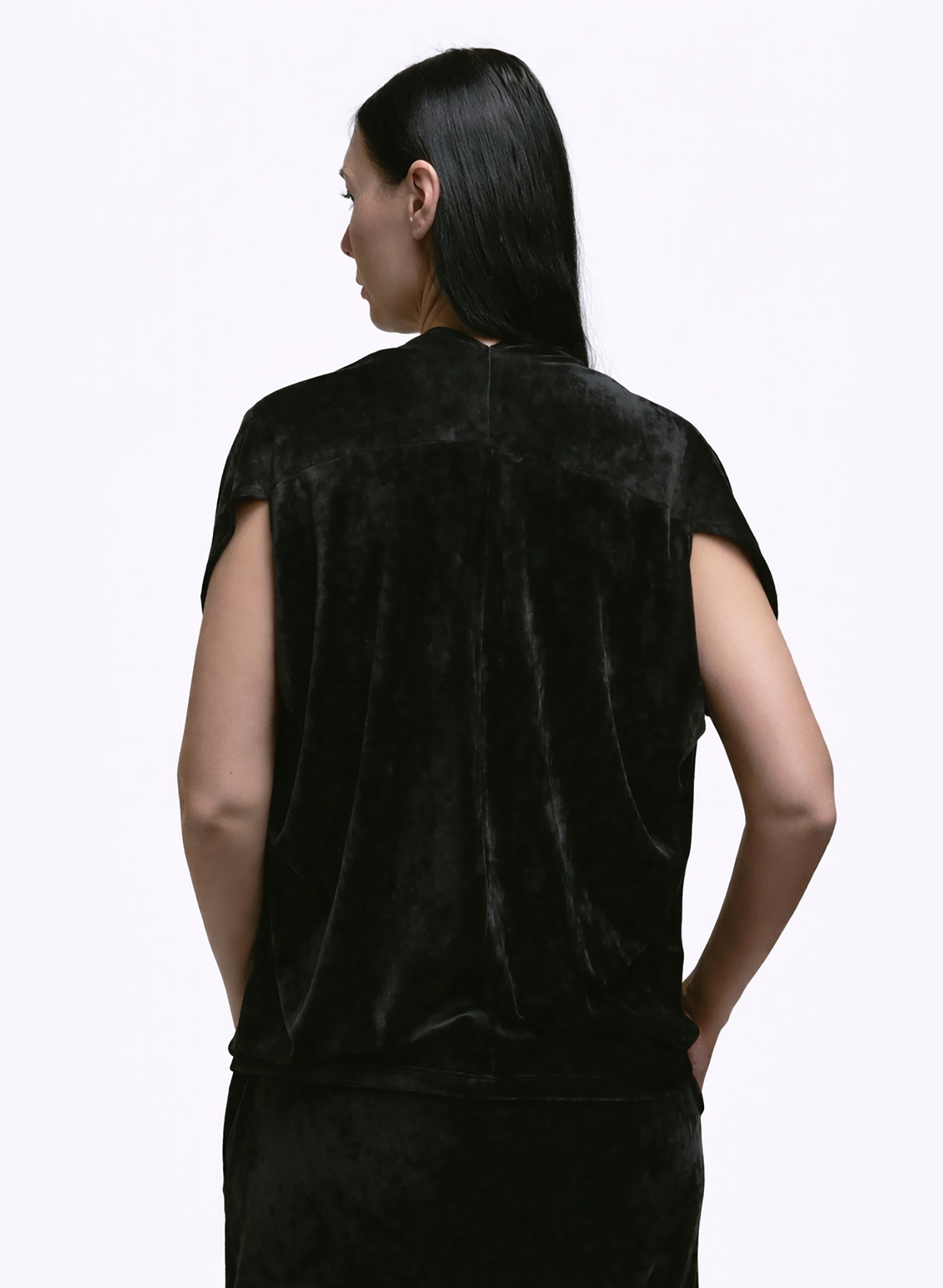Abstraction Top - Black Velour