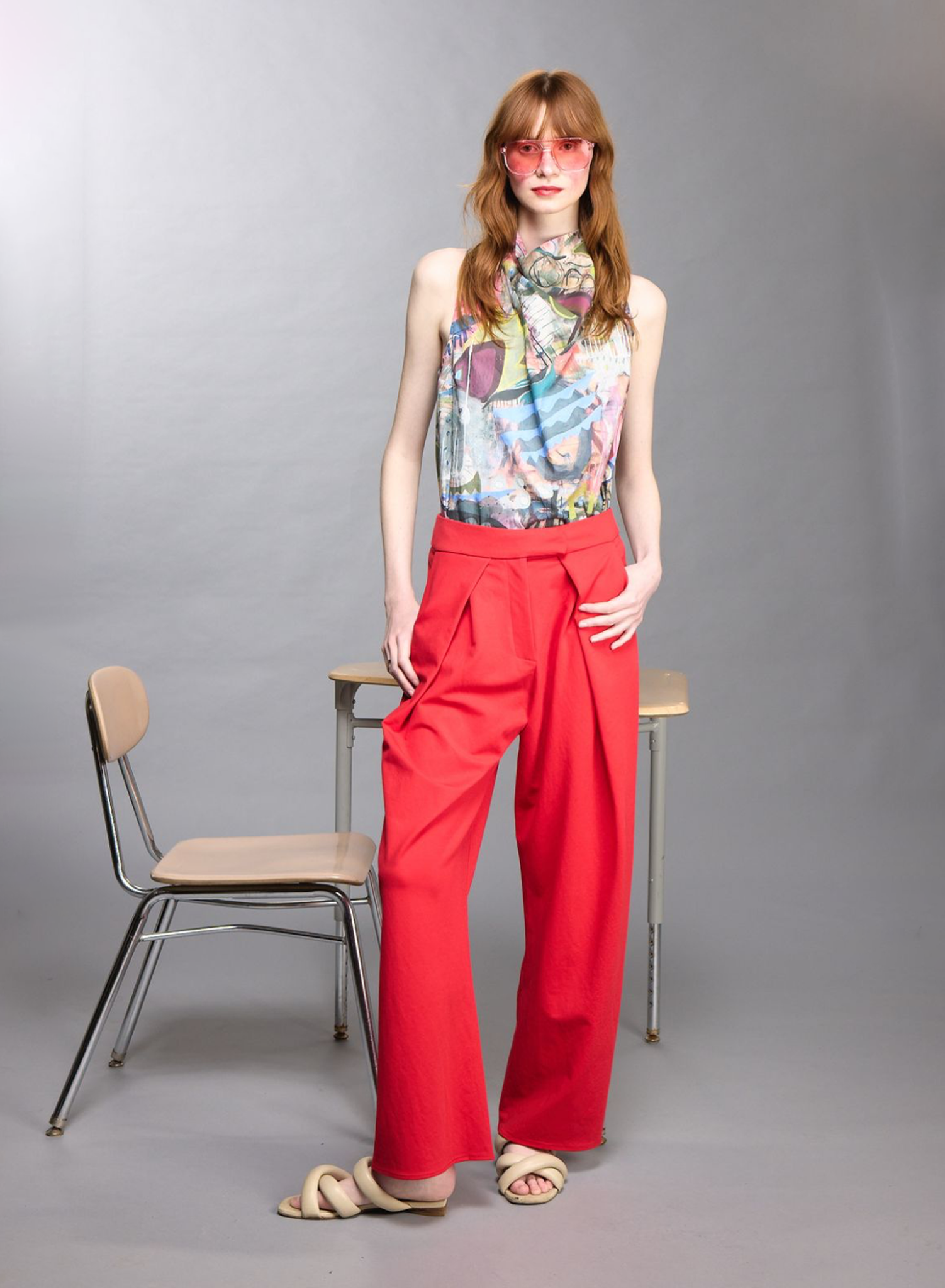 Chloe Pant - Red (PRE-ORDER)