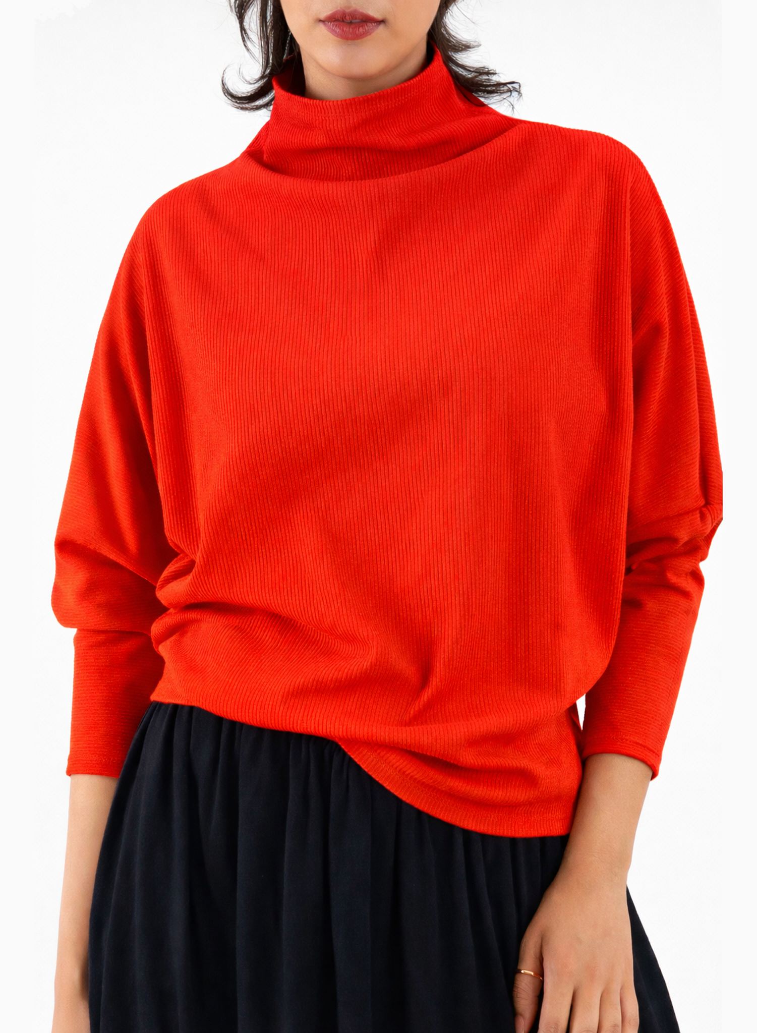 Batwing Skinny Top - Scarlet