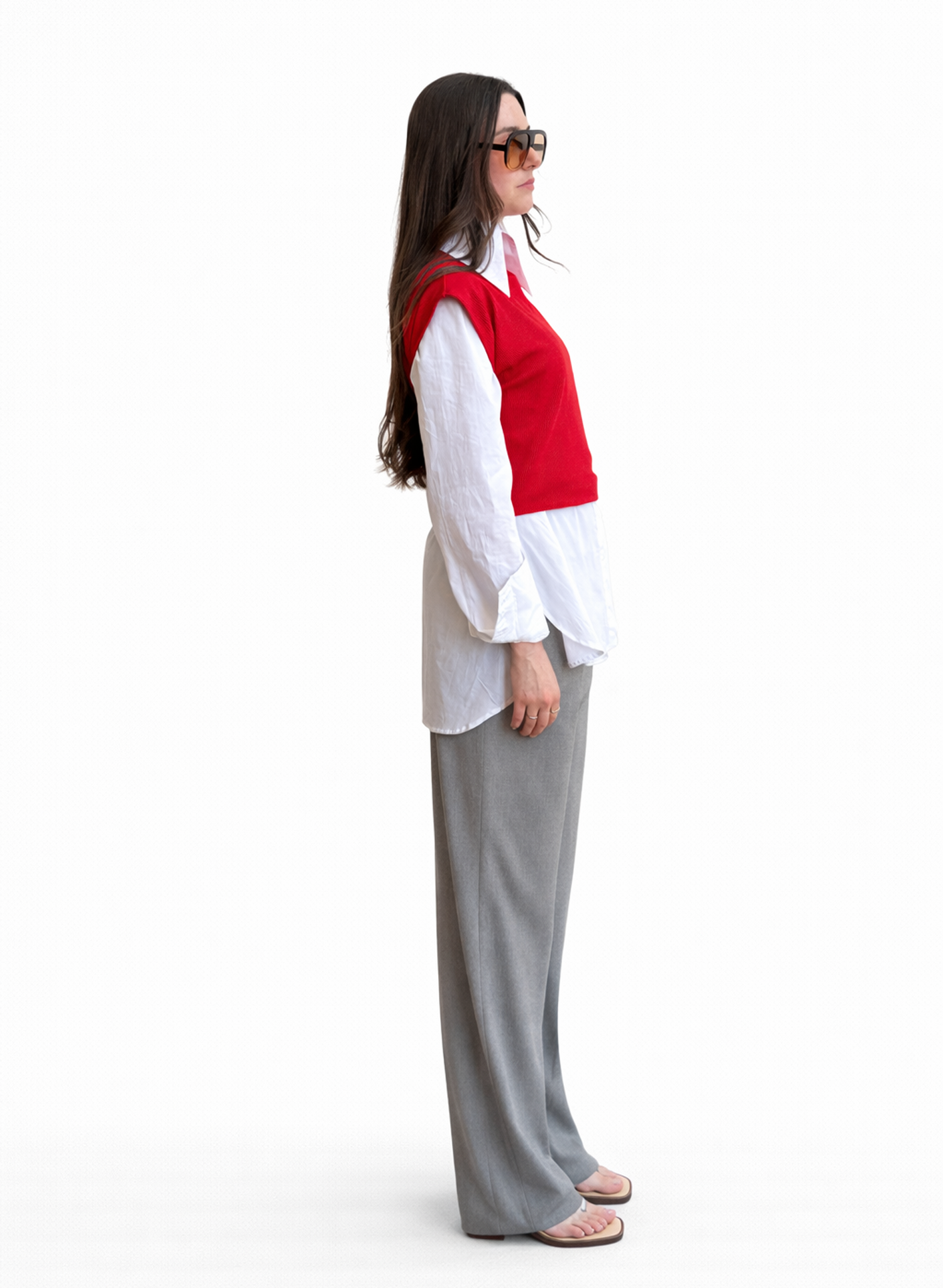 Sleeveless Skinny Top - Scarlet