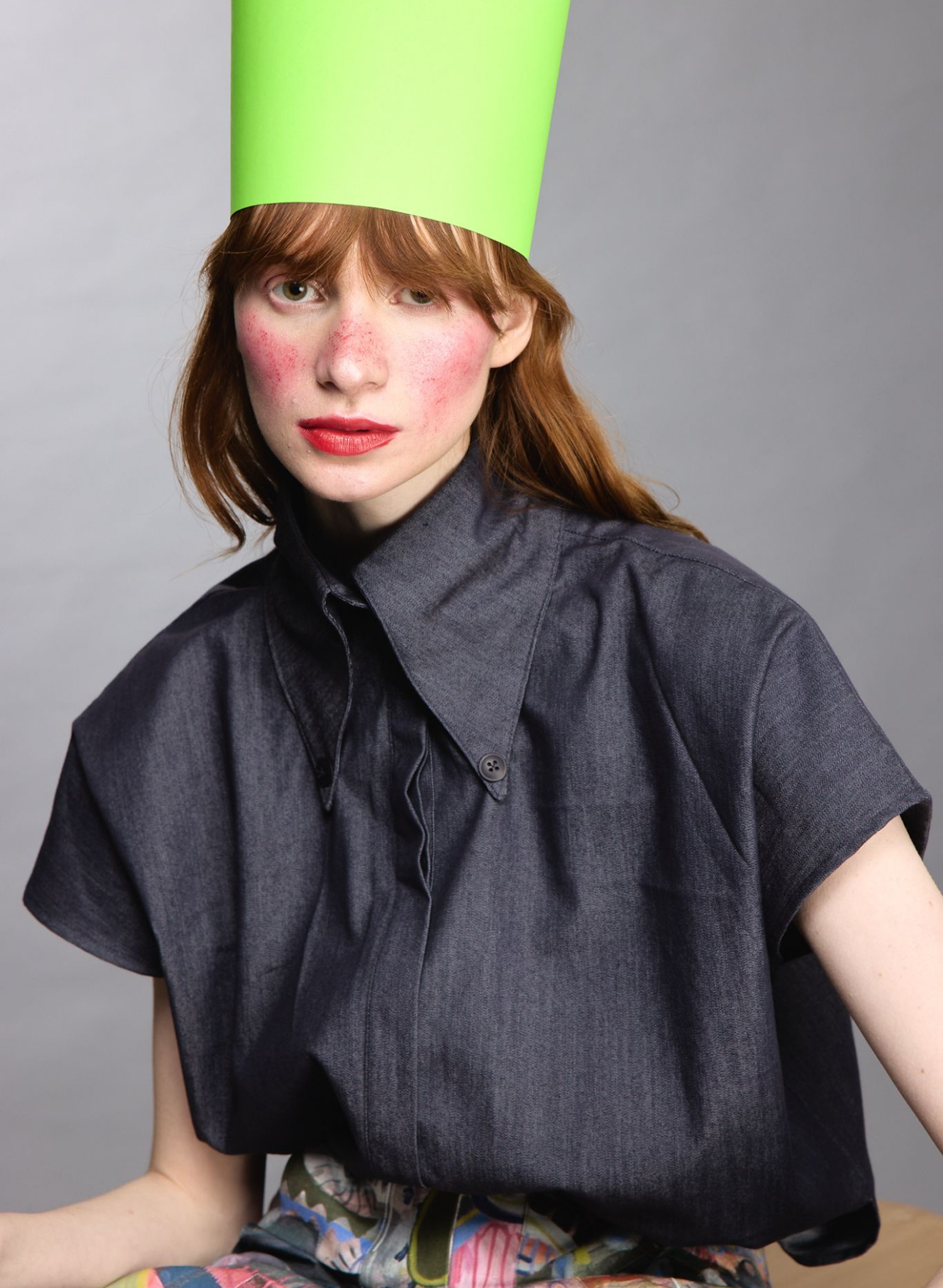 Summer Big Collar Shirt - Dark Blue Denim (PRE-ORDER)