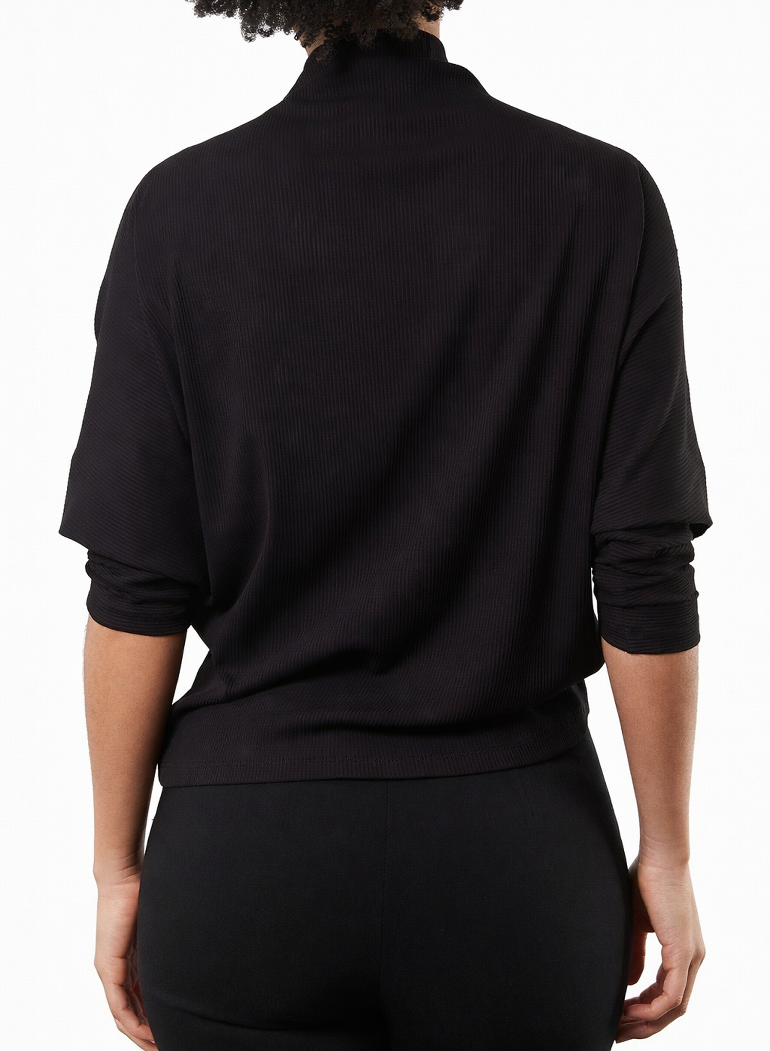Batwing Skinny Top - Black