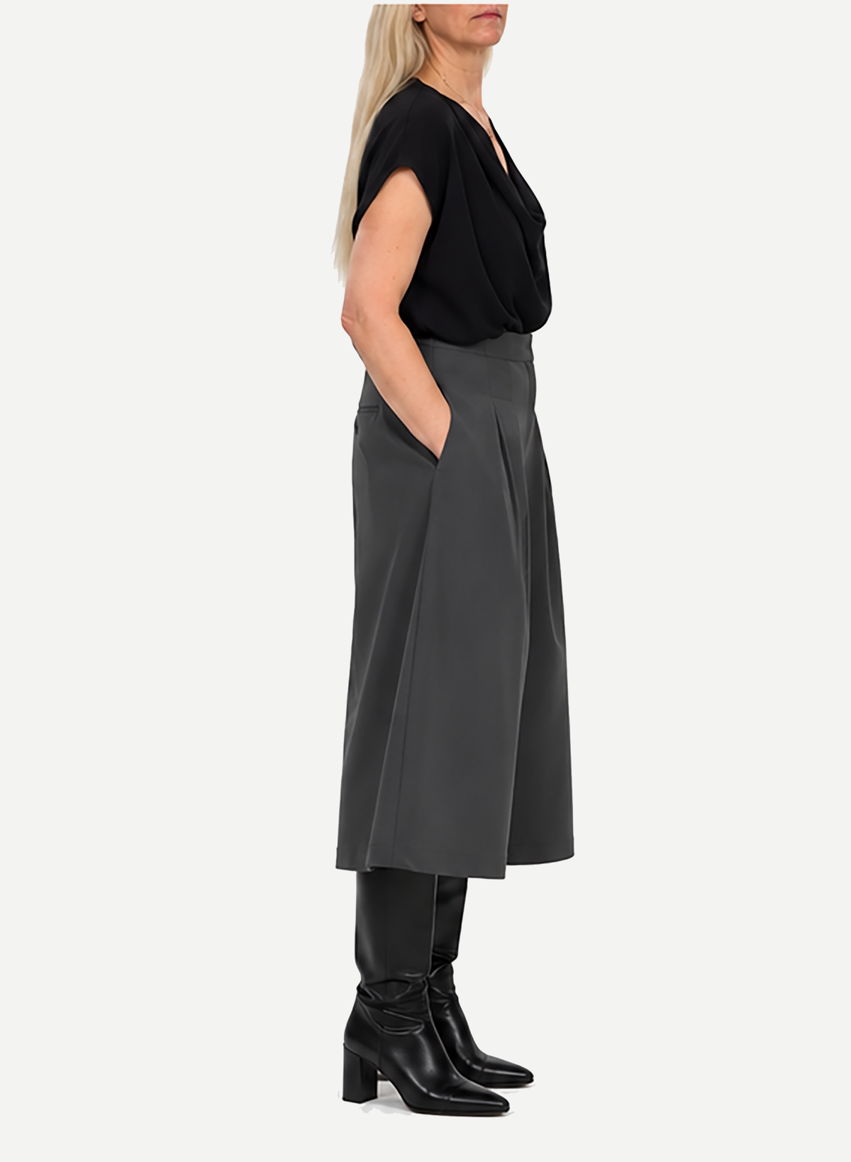 Cowl Top - Black - Meg