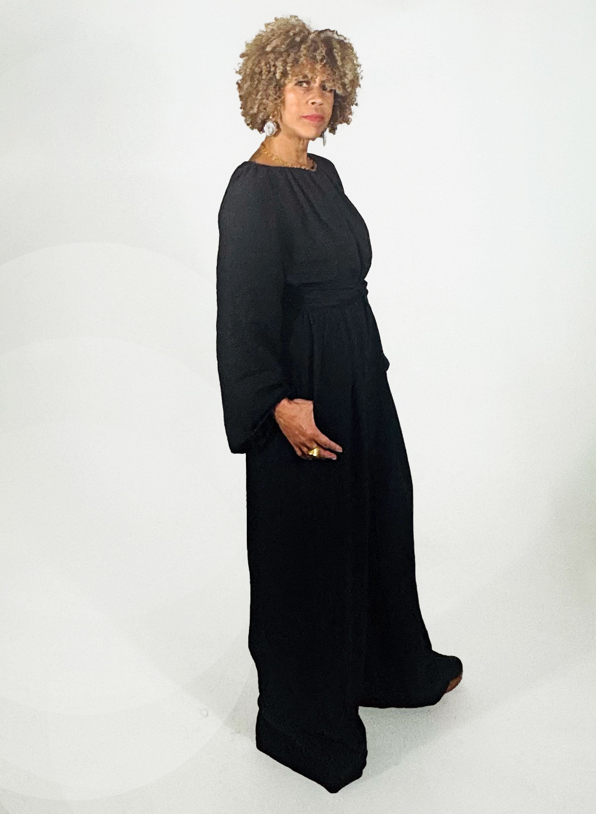 Sahara Gathered Jump - Black