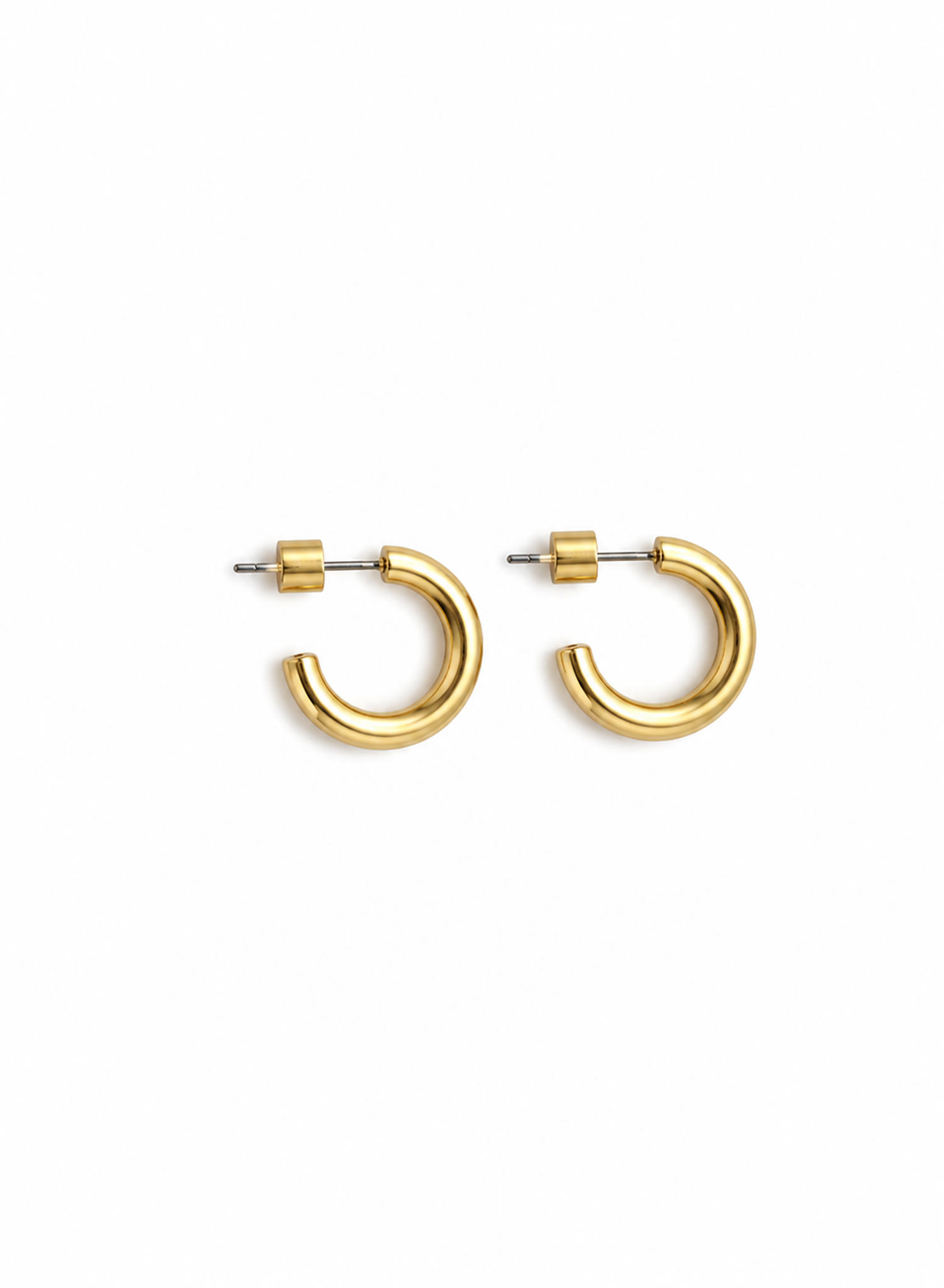 Blue Sky - Chunky Gold Hoops