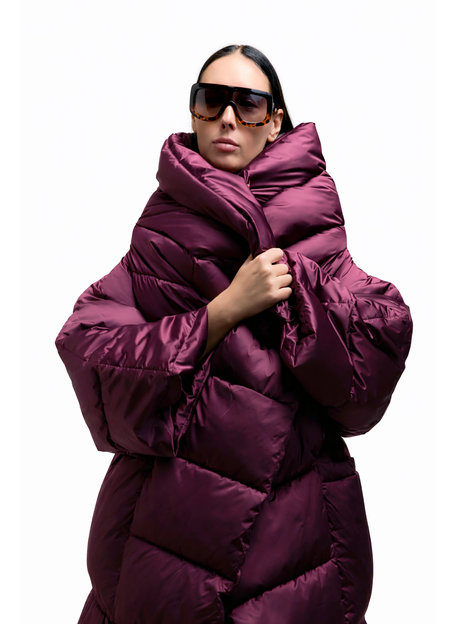 Puffer Coat - Burgundy