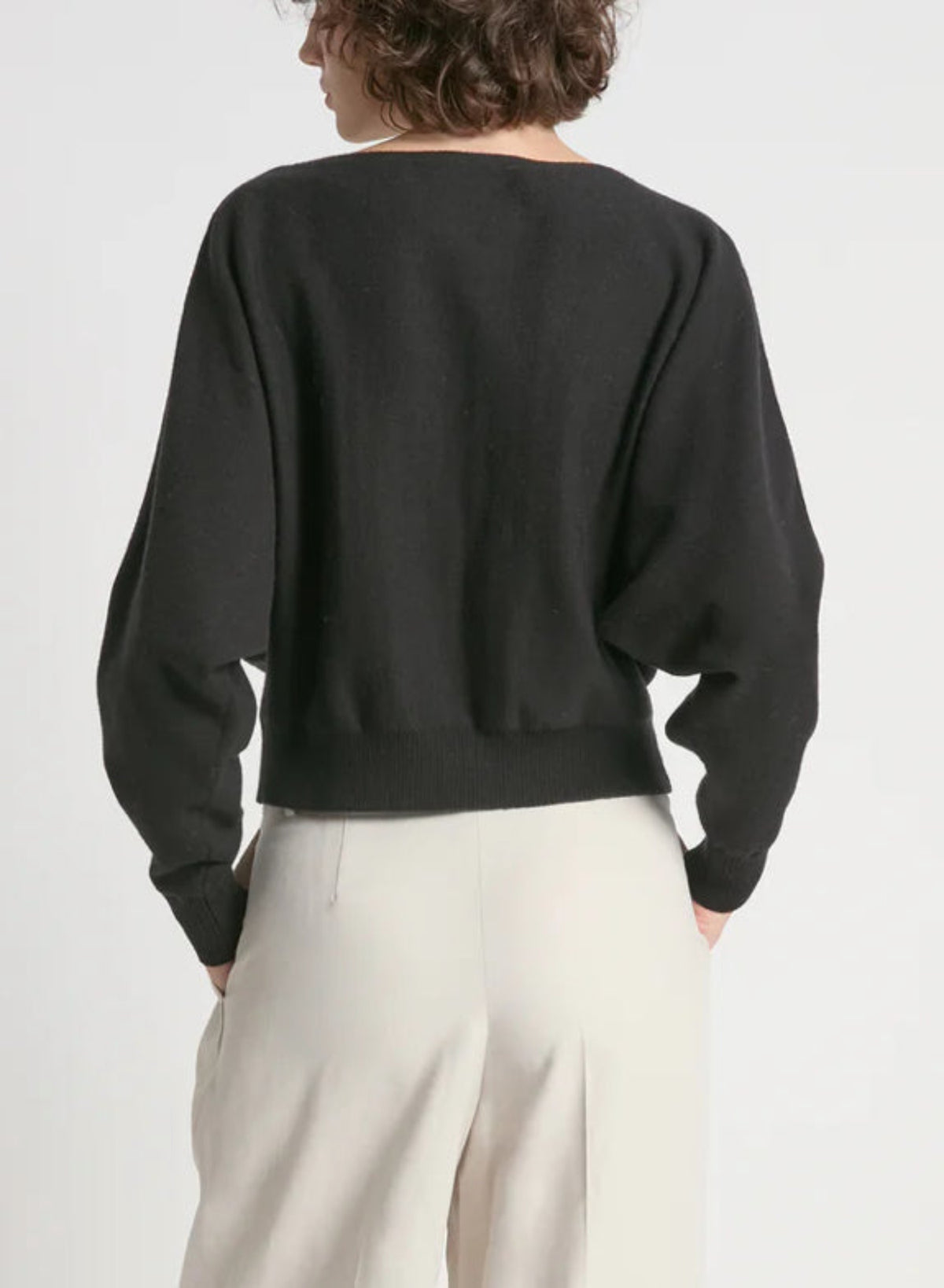 Aura Crop Sweater - Black