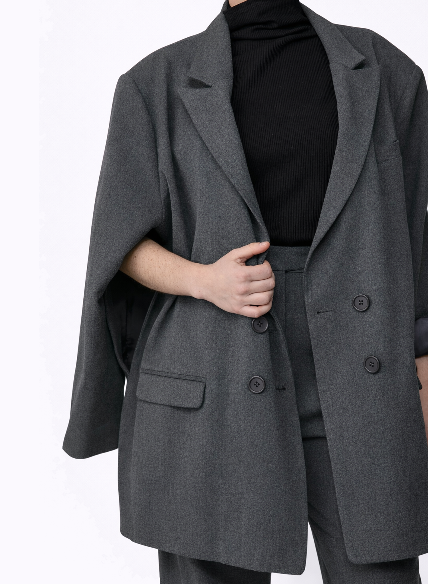 Cape Jacket - Charcoal