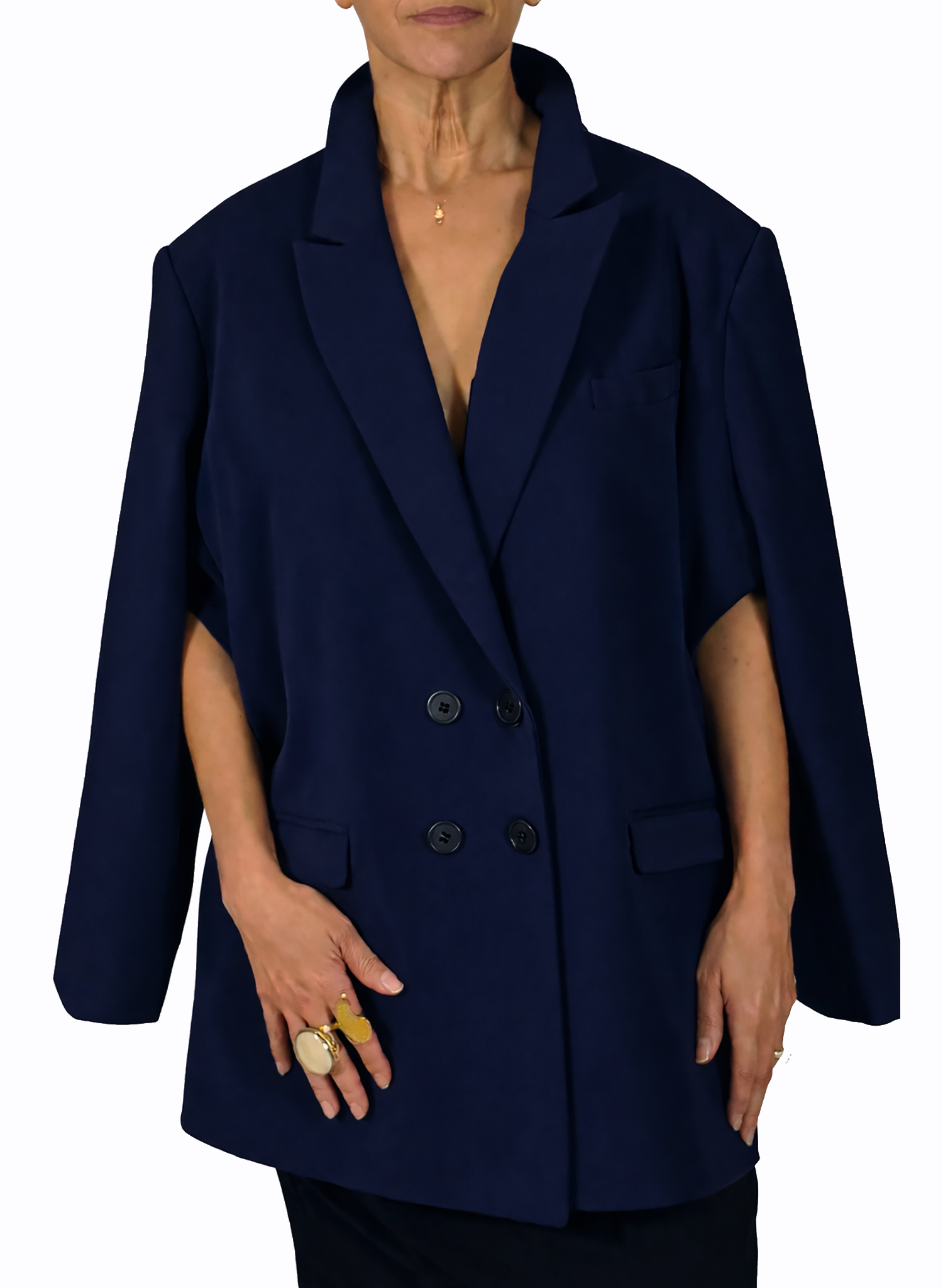 Cape Jacket - Navy