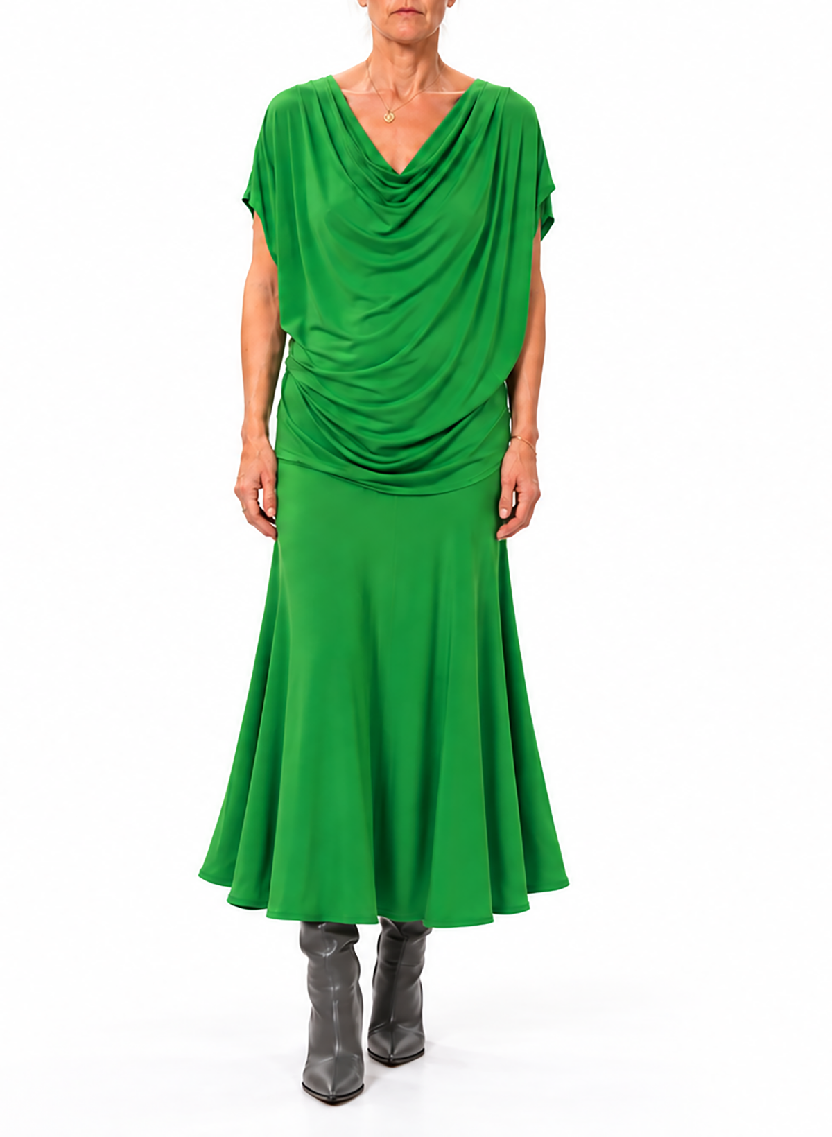 Captain's Cowl Top - Green - Meg