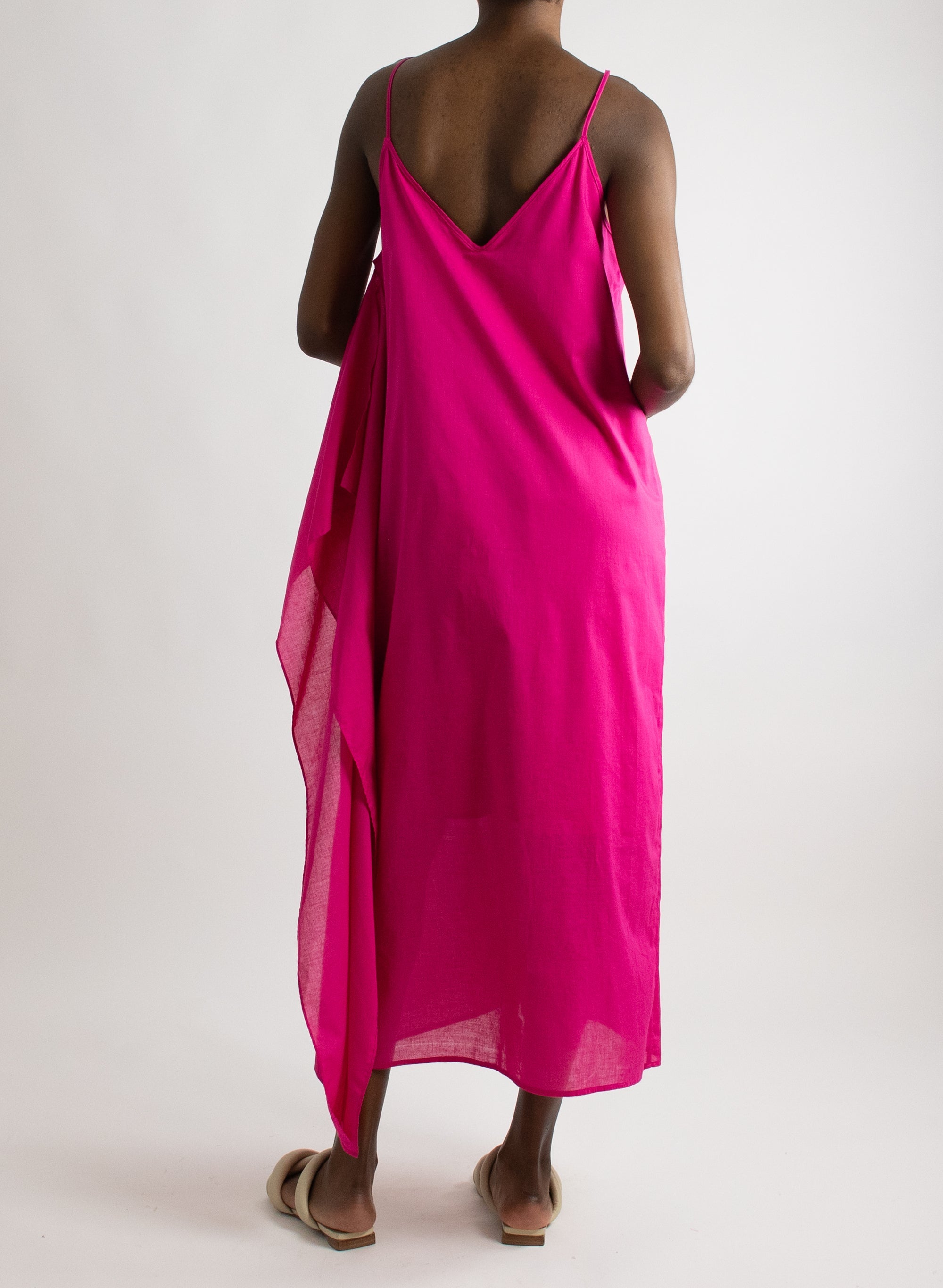 Cascade Dress - Fuchsia - Meg - Made in NYC