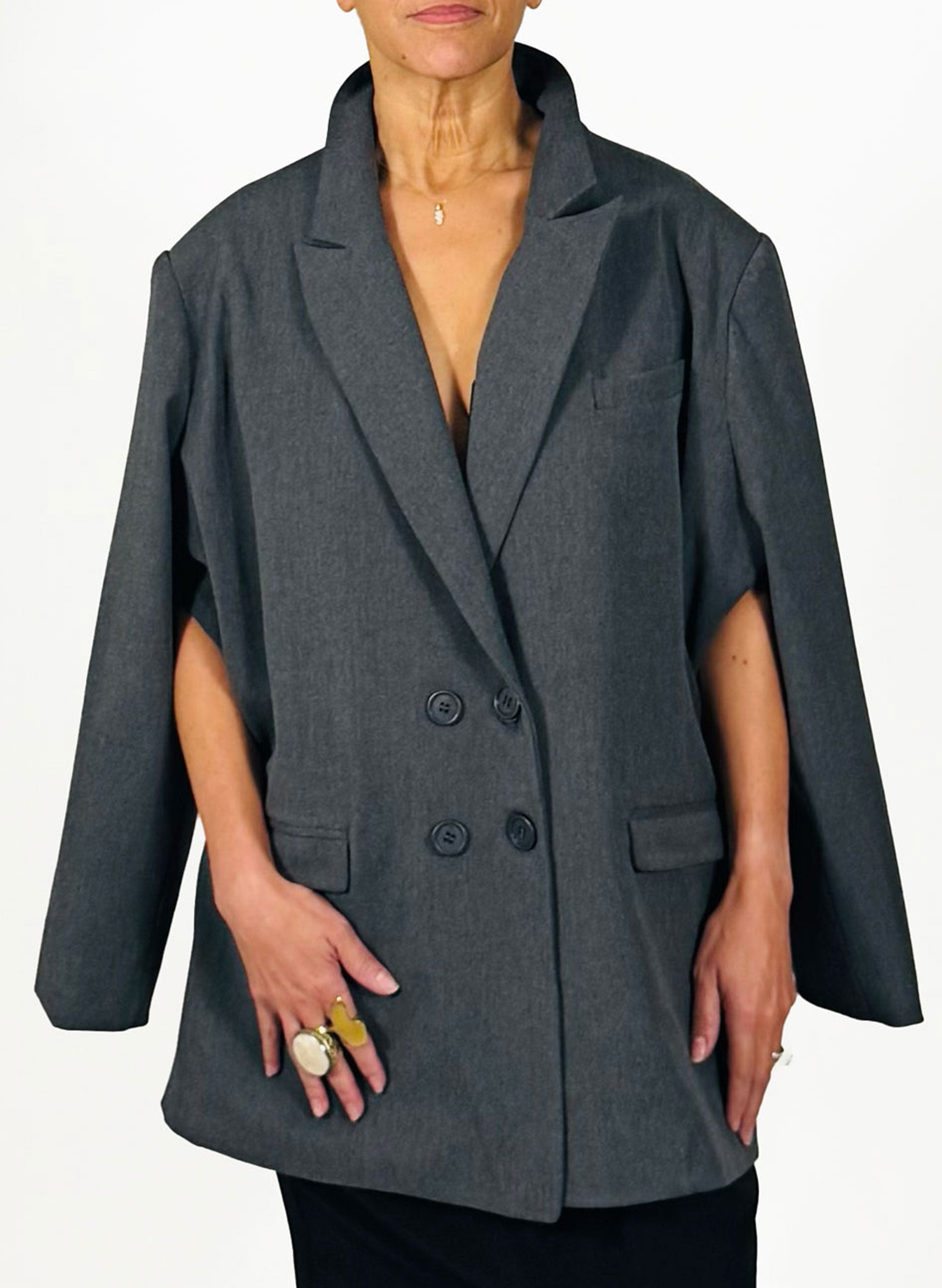 Cape Jacket - Charcoal